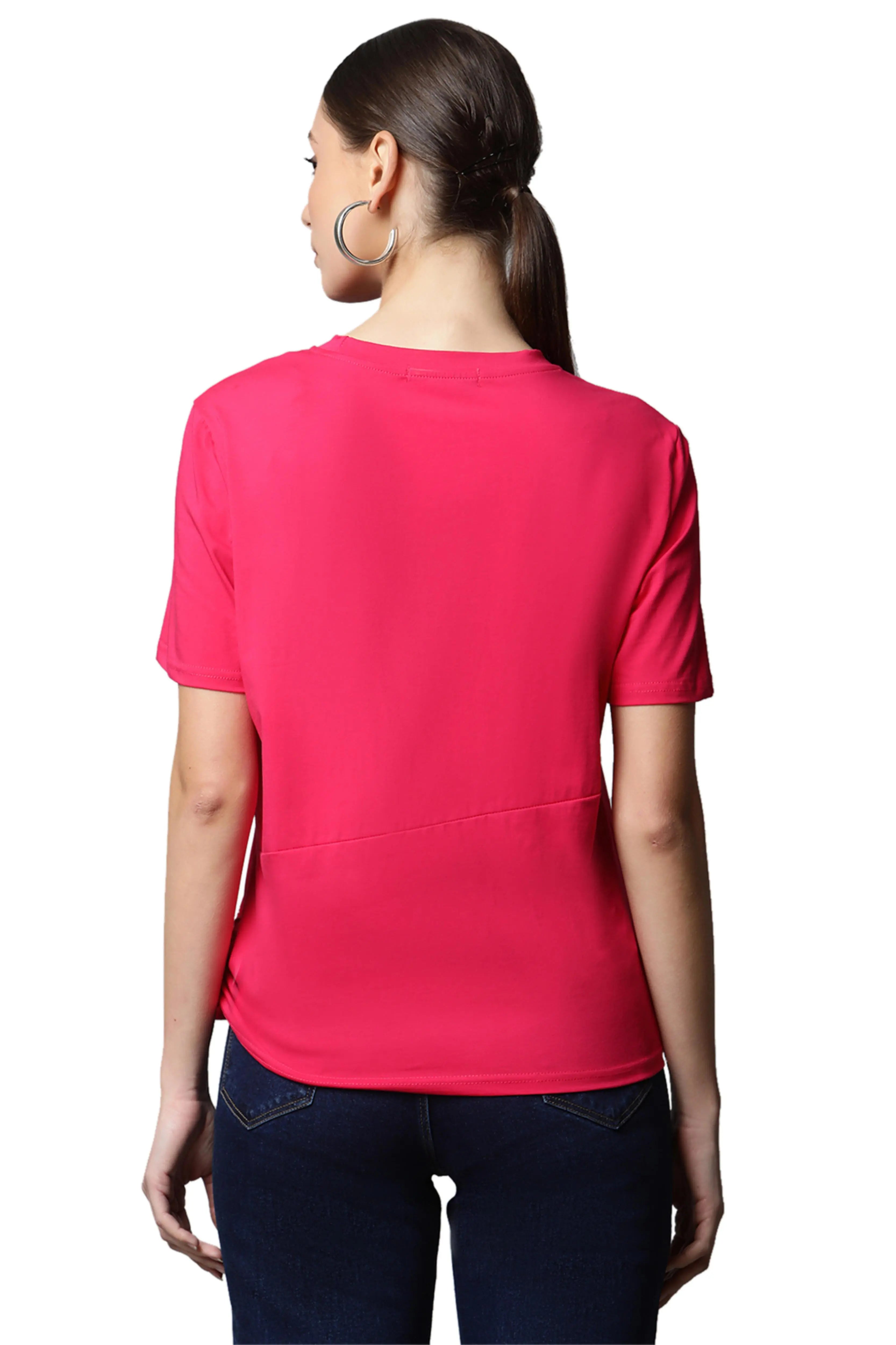 Women Regular Fit Floral Embroidery Top - Global Republic