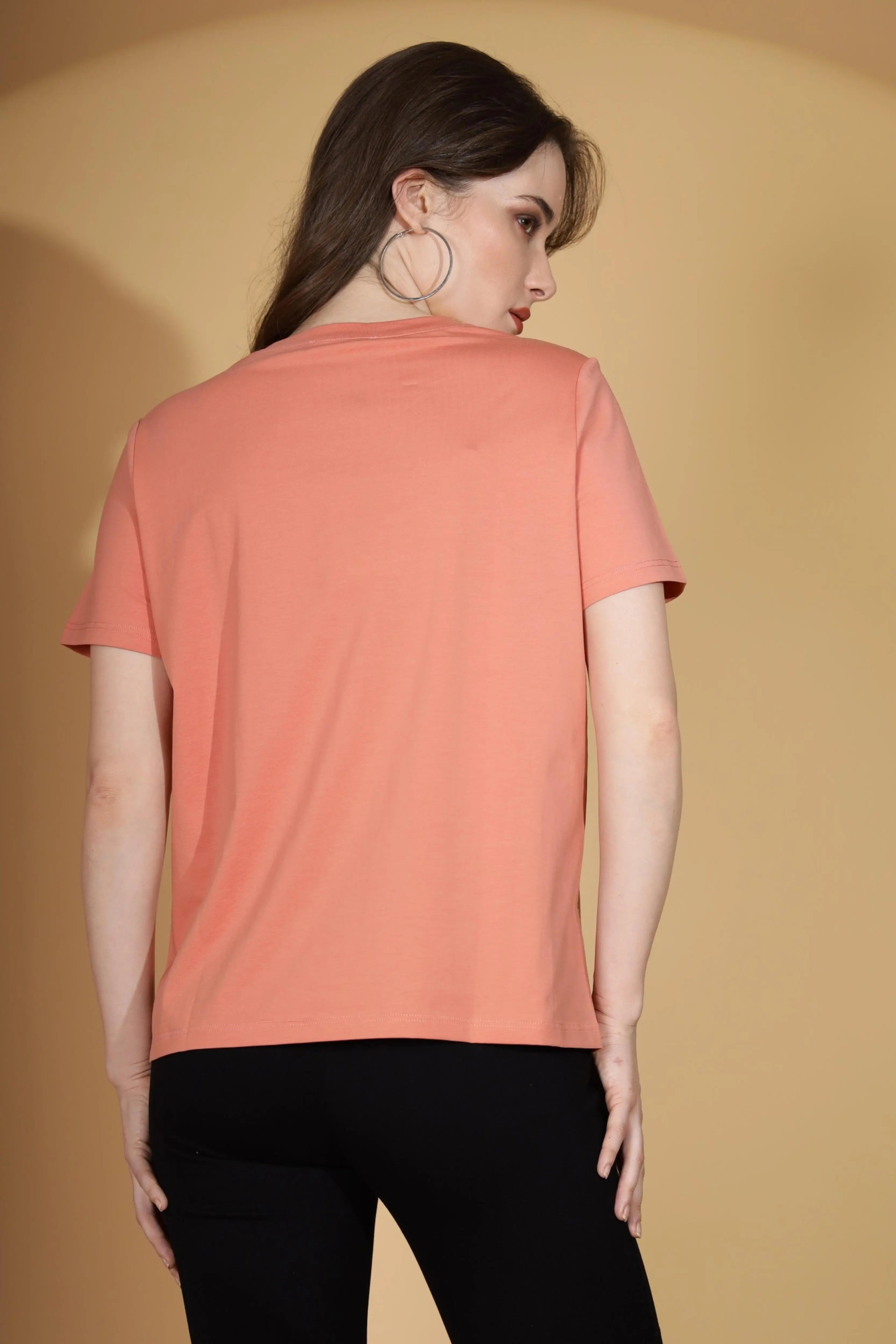 Peach 3D Floral Cotton Top - Global Republic