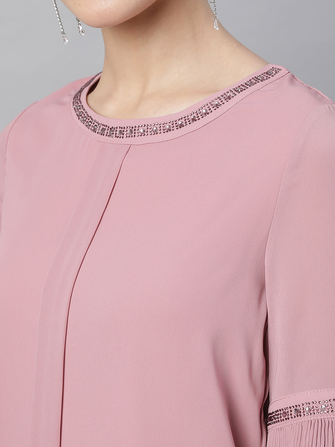 Pink Embellished Top - Global Republic