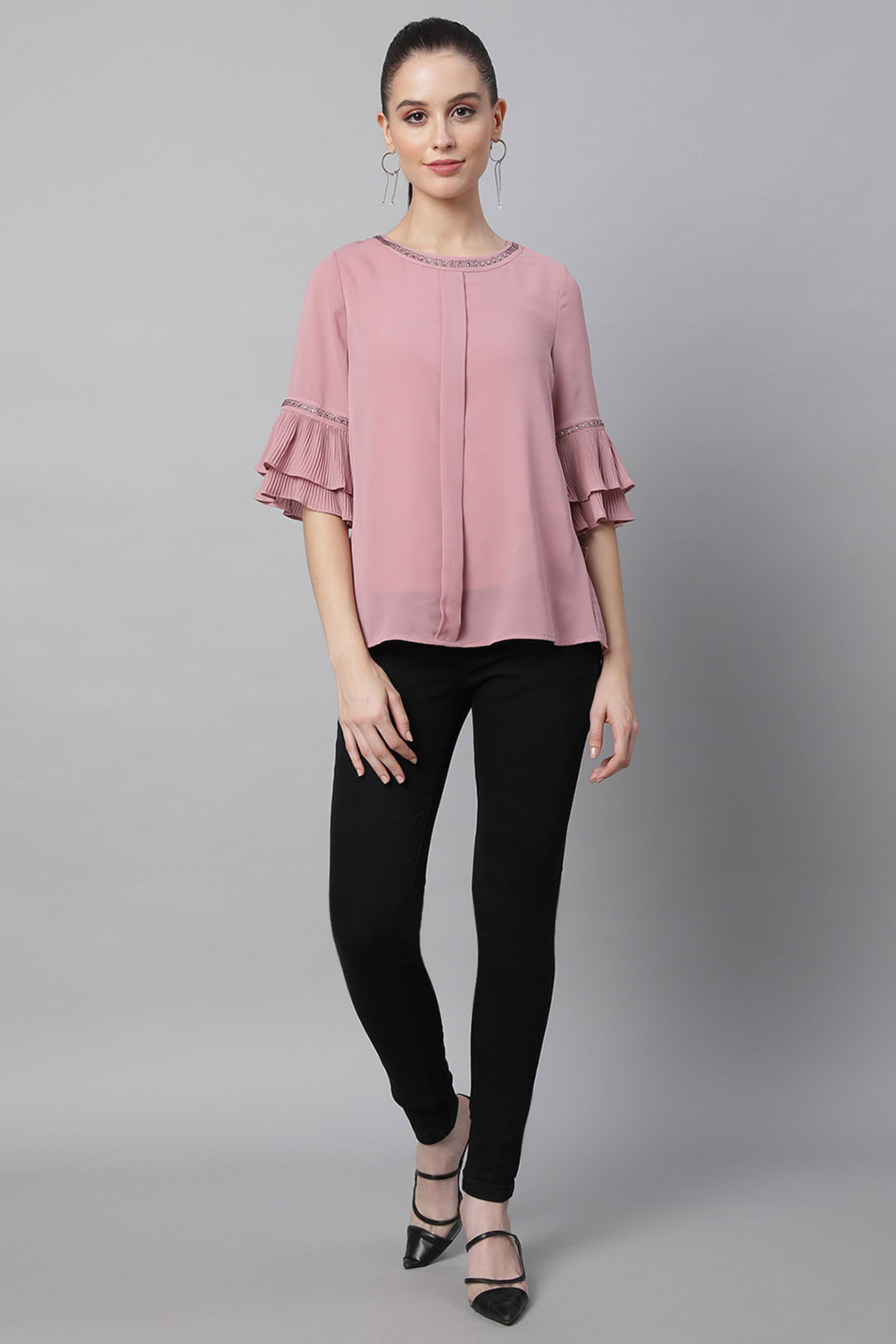 Pink Embellished Top