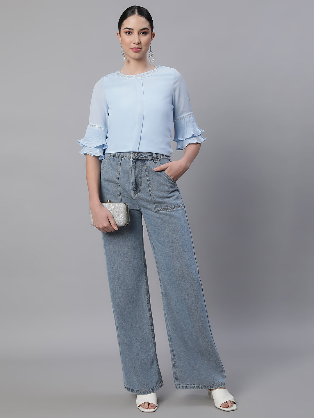 Pink Embellished Top - Global Republic