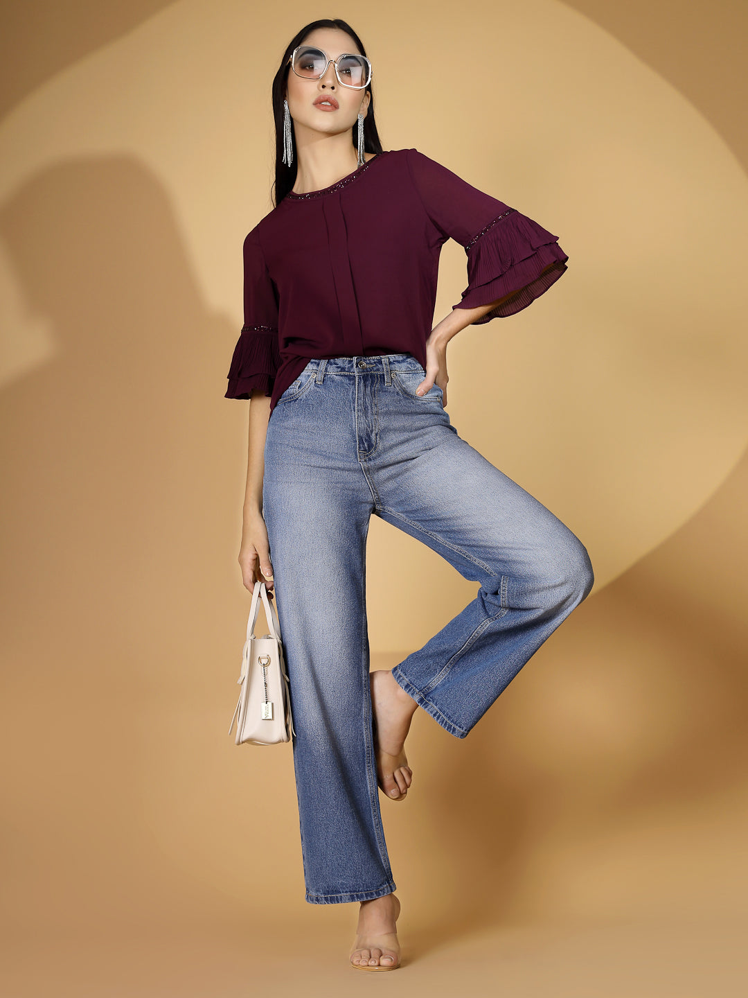 Pink Embellished Top - Global Republic