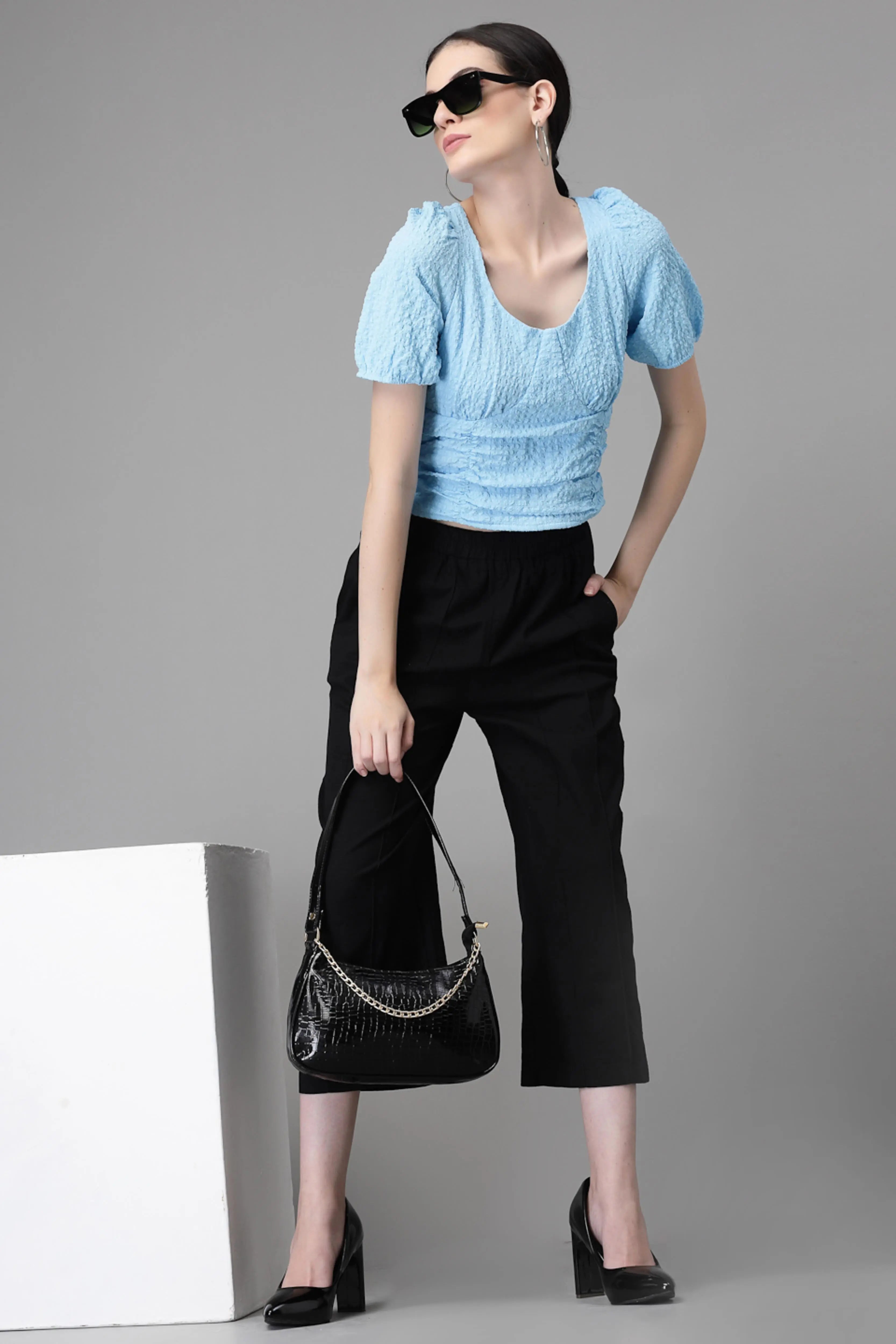 Black Cotton Linen Lower