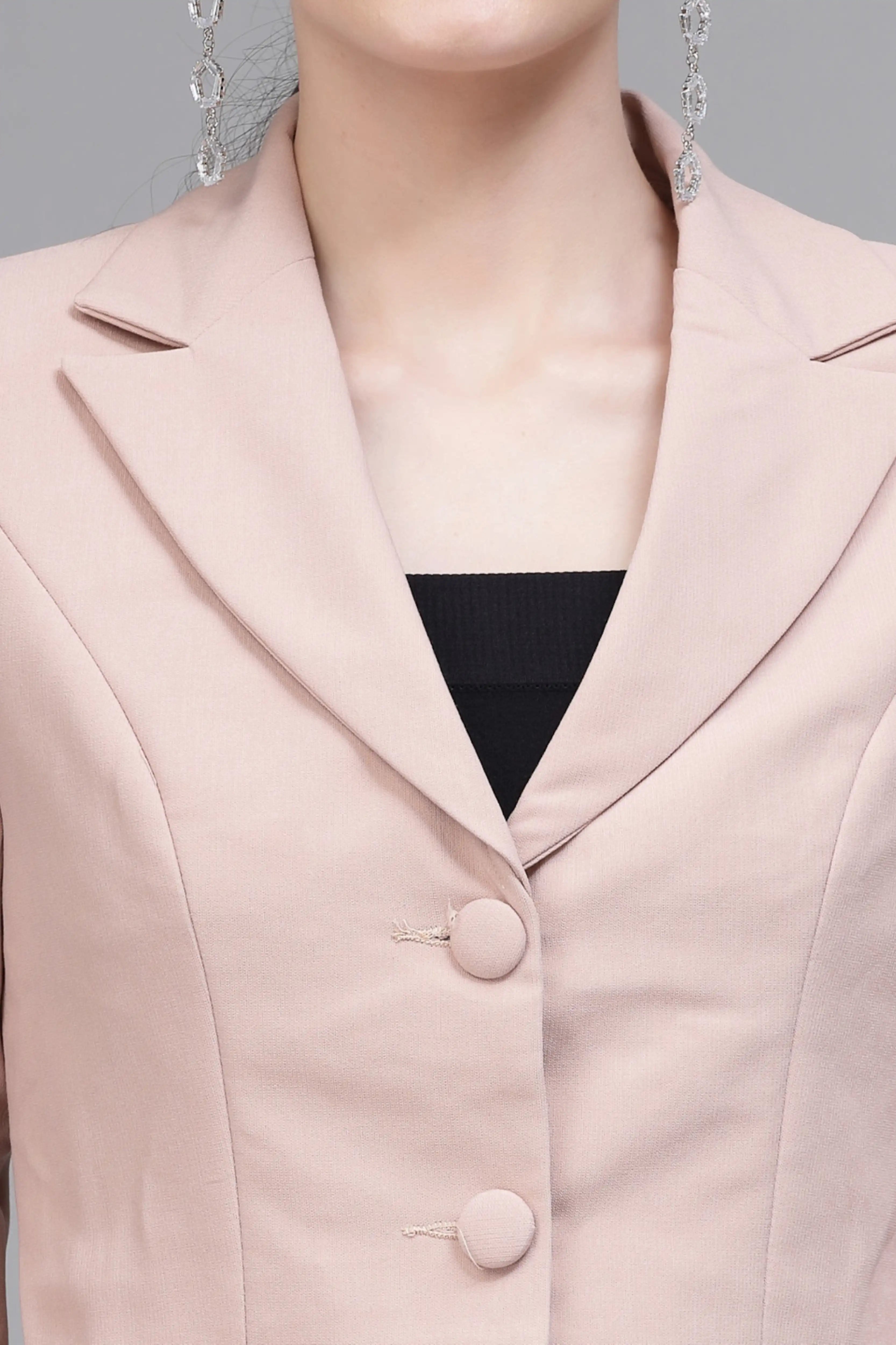 Women Stark Blush Blazer Neck Co-ord Set