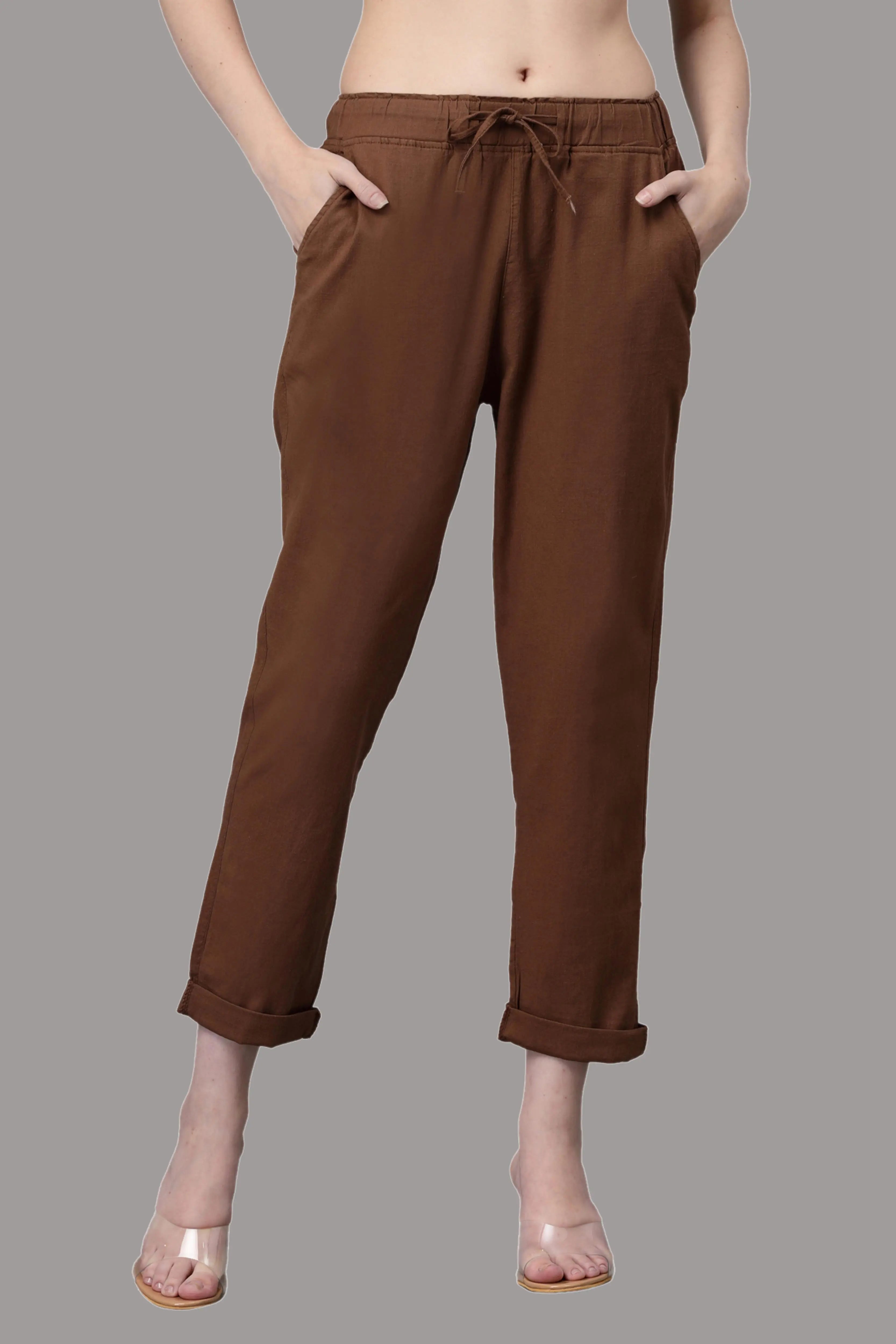 Mocha Cotton Regular Fit Lower