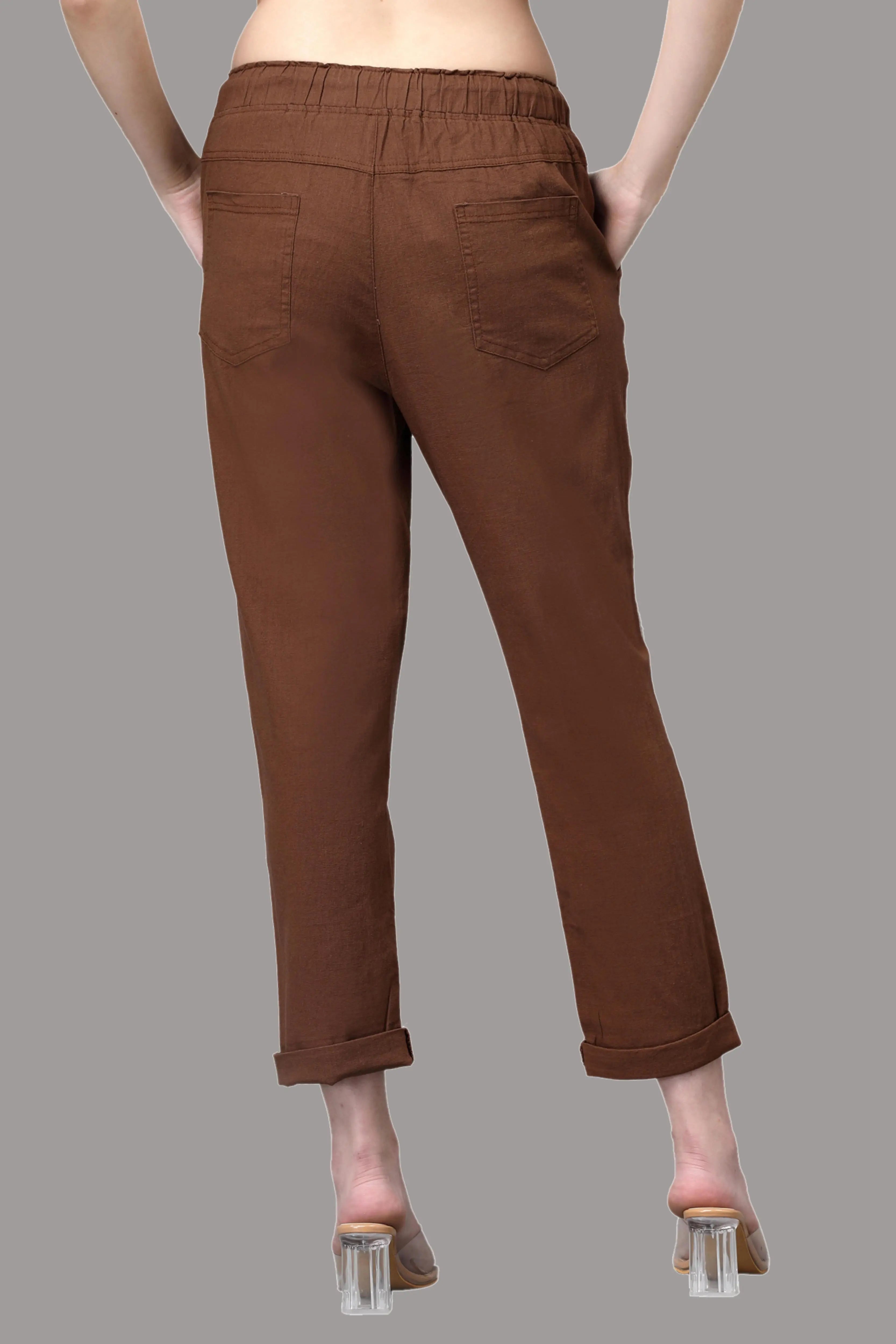 Mocha Cotton Regular Fit Lower