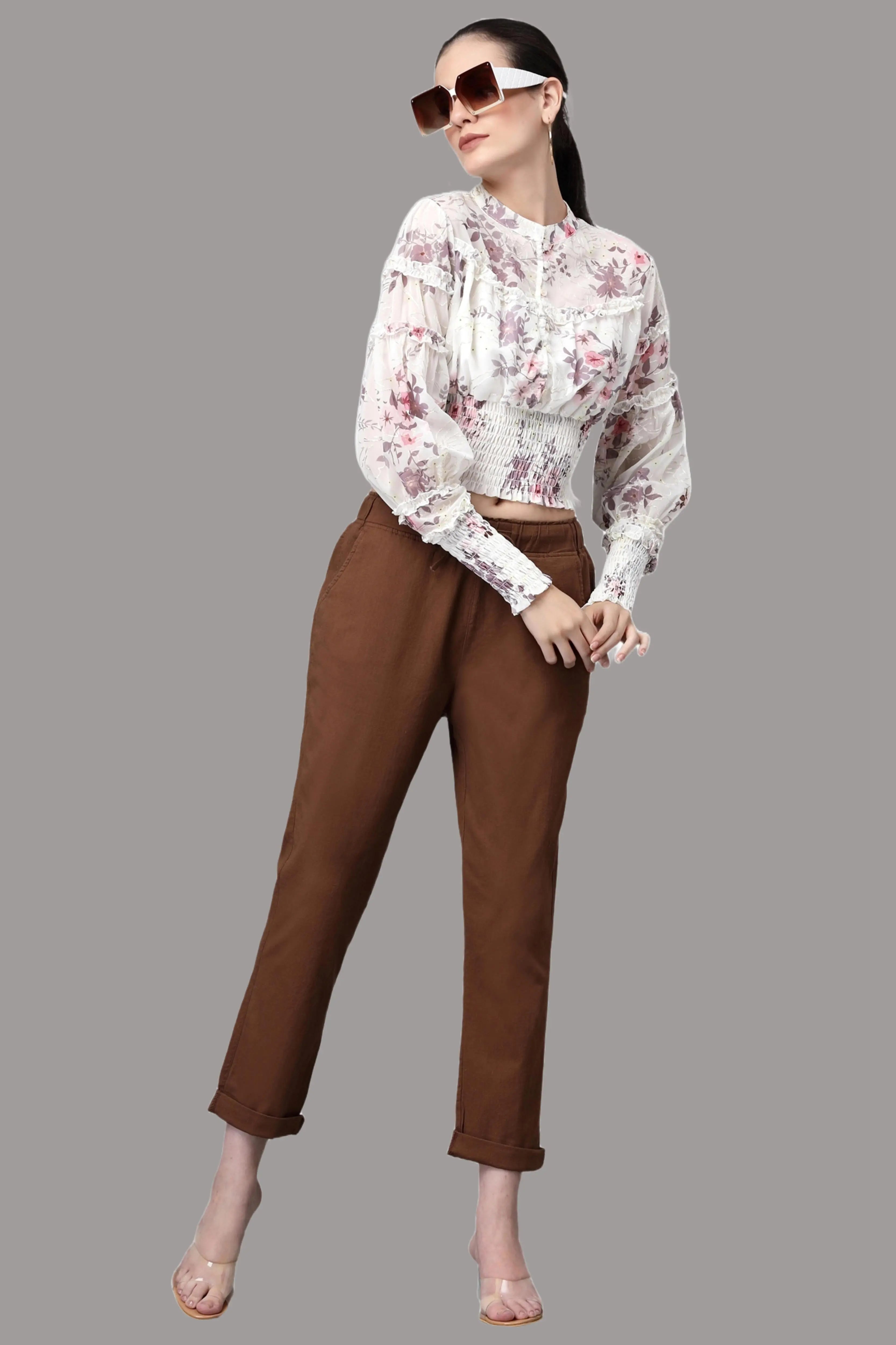 Mocha Cotton Regular Fit Lower