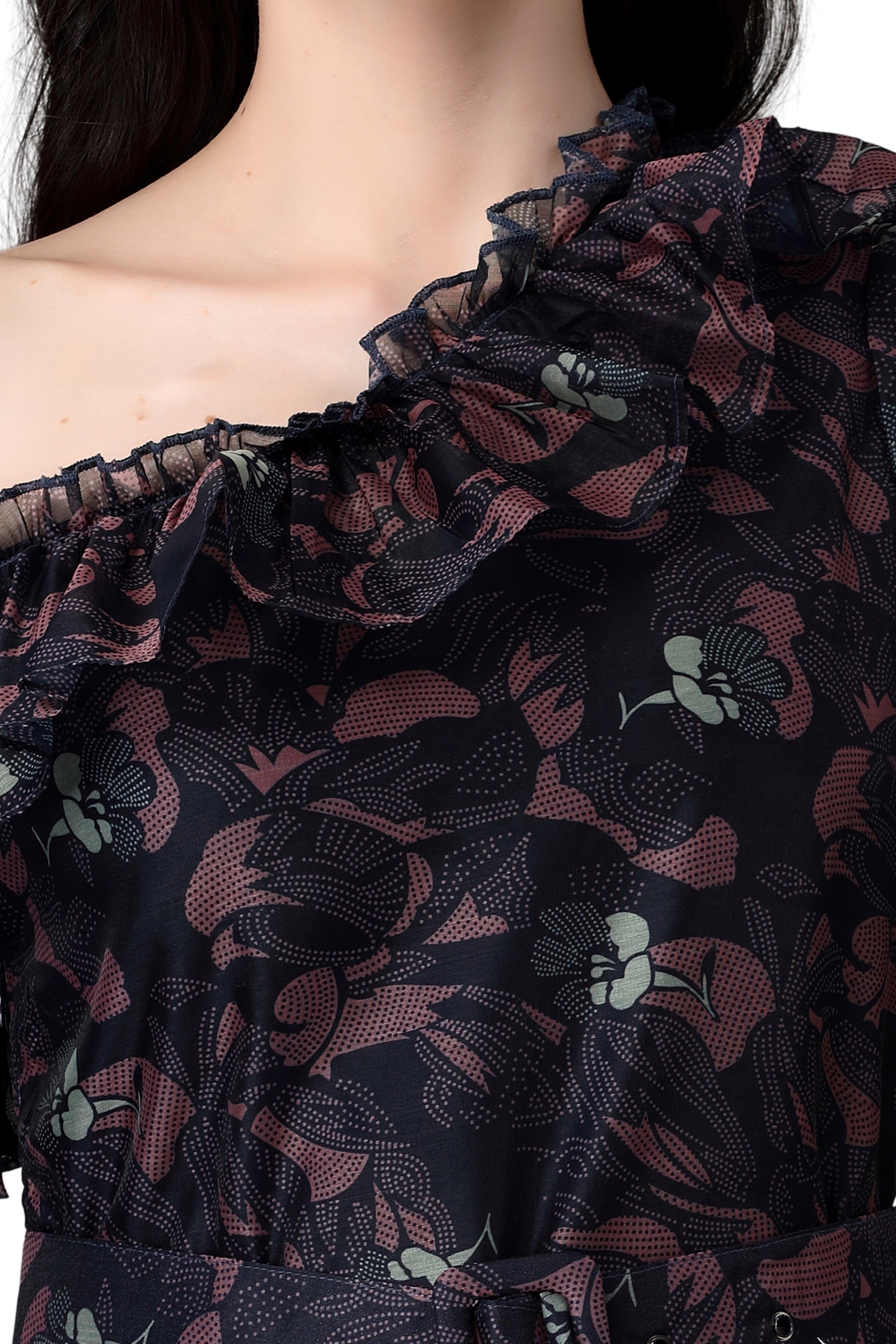 Blue Dress With Belt