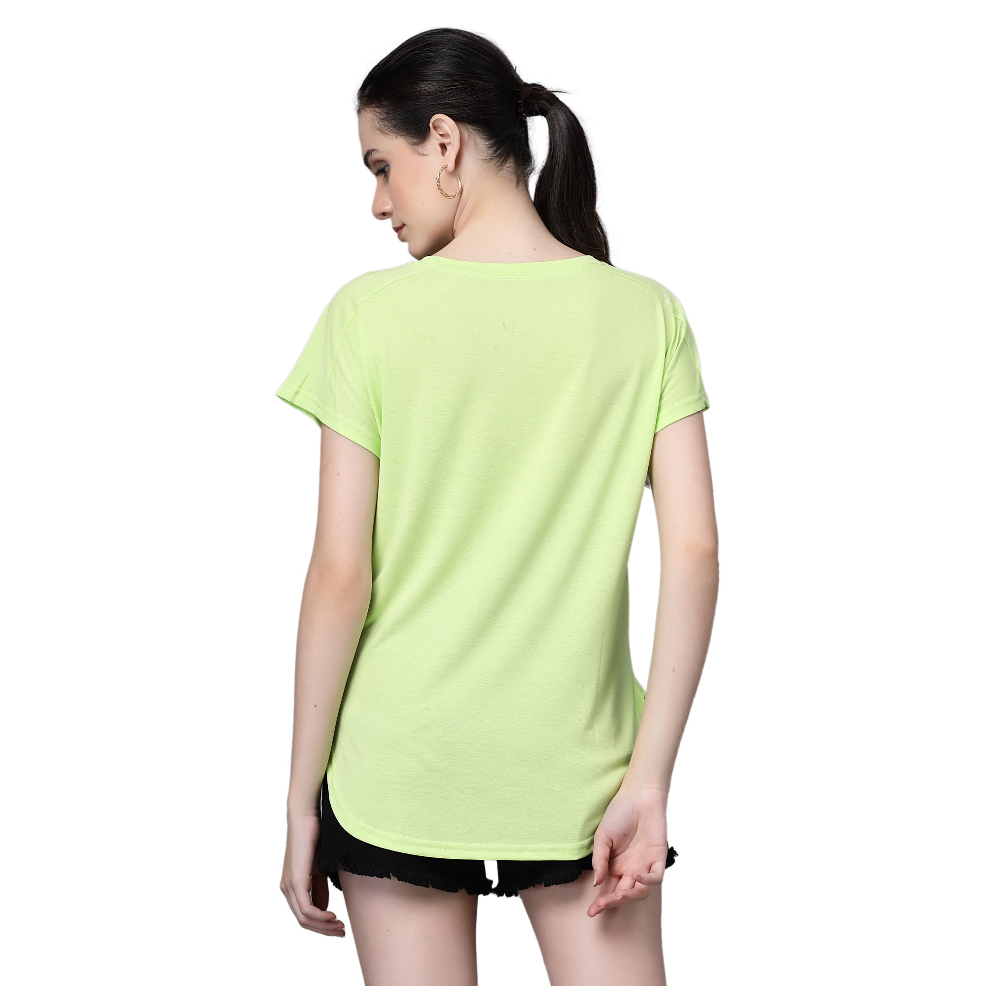 Red Printed Loose Cotton T-Shirt - Global Republic