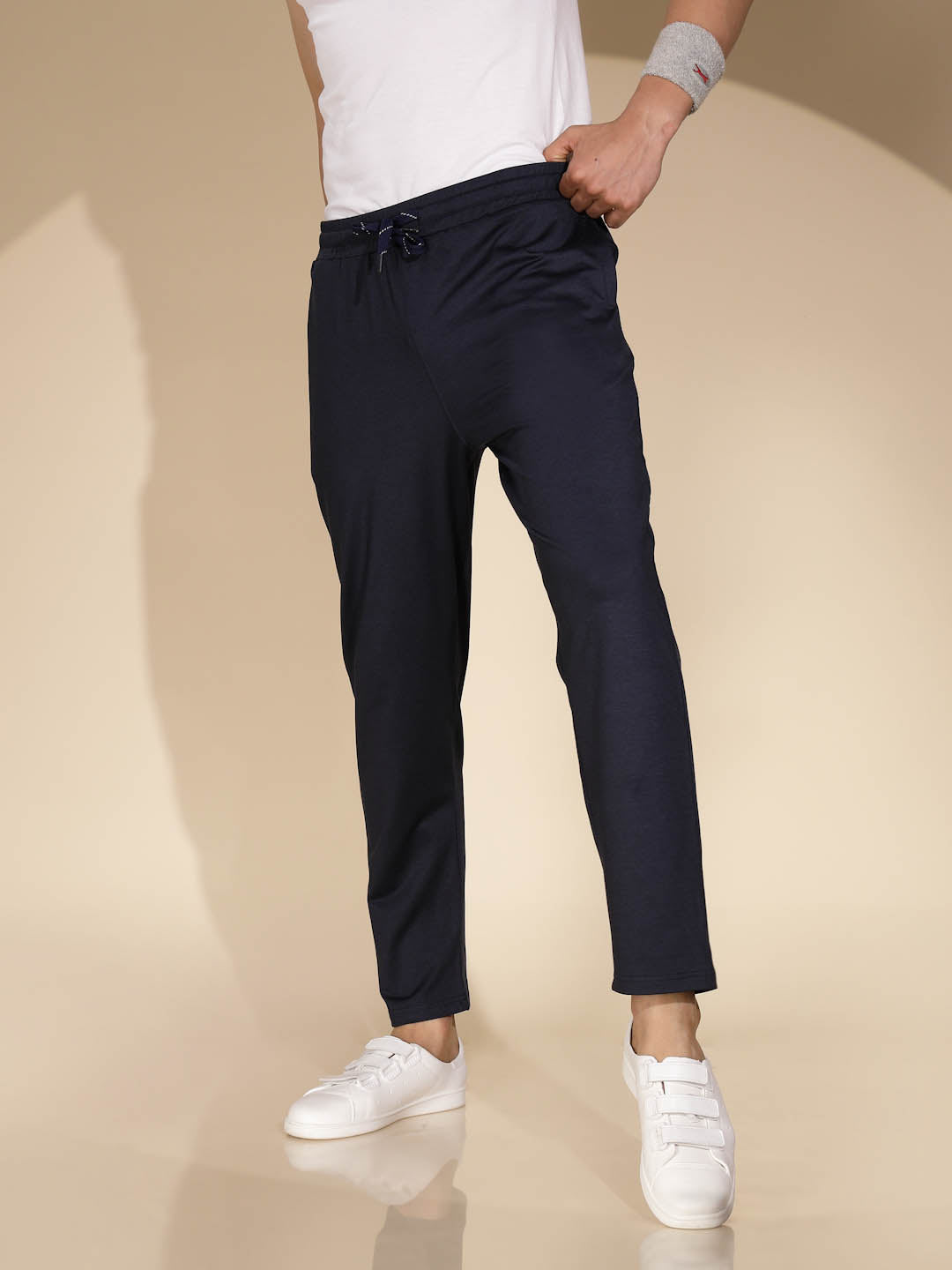 Mens Blue Solid Lower - Global Republic