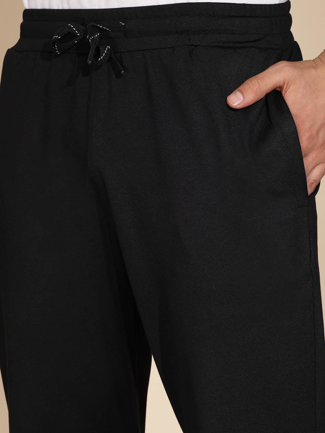Mens Black Solid Lower - Global Republic
