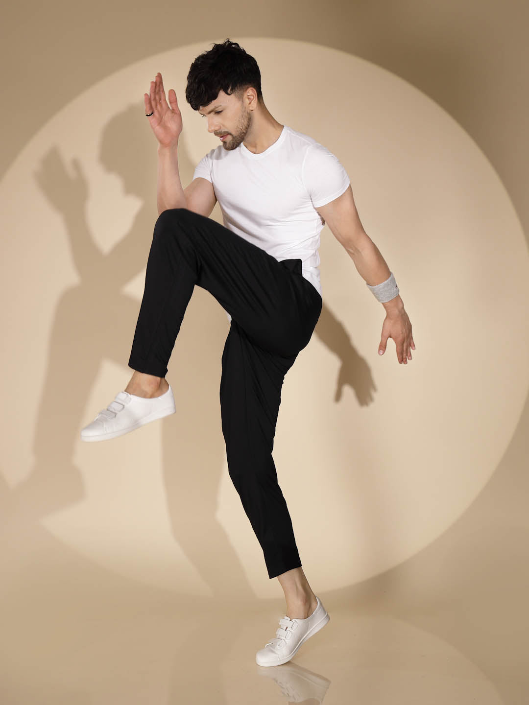 Mens Black Solid Lower - Global Republic