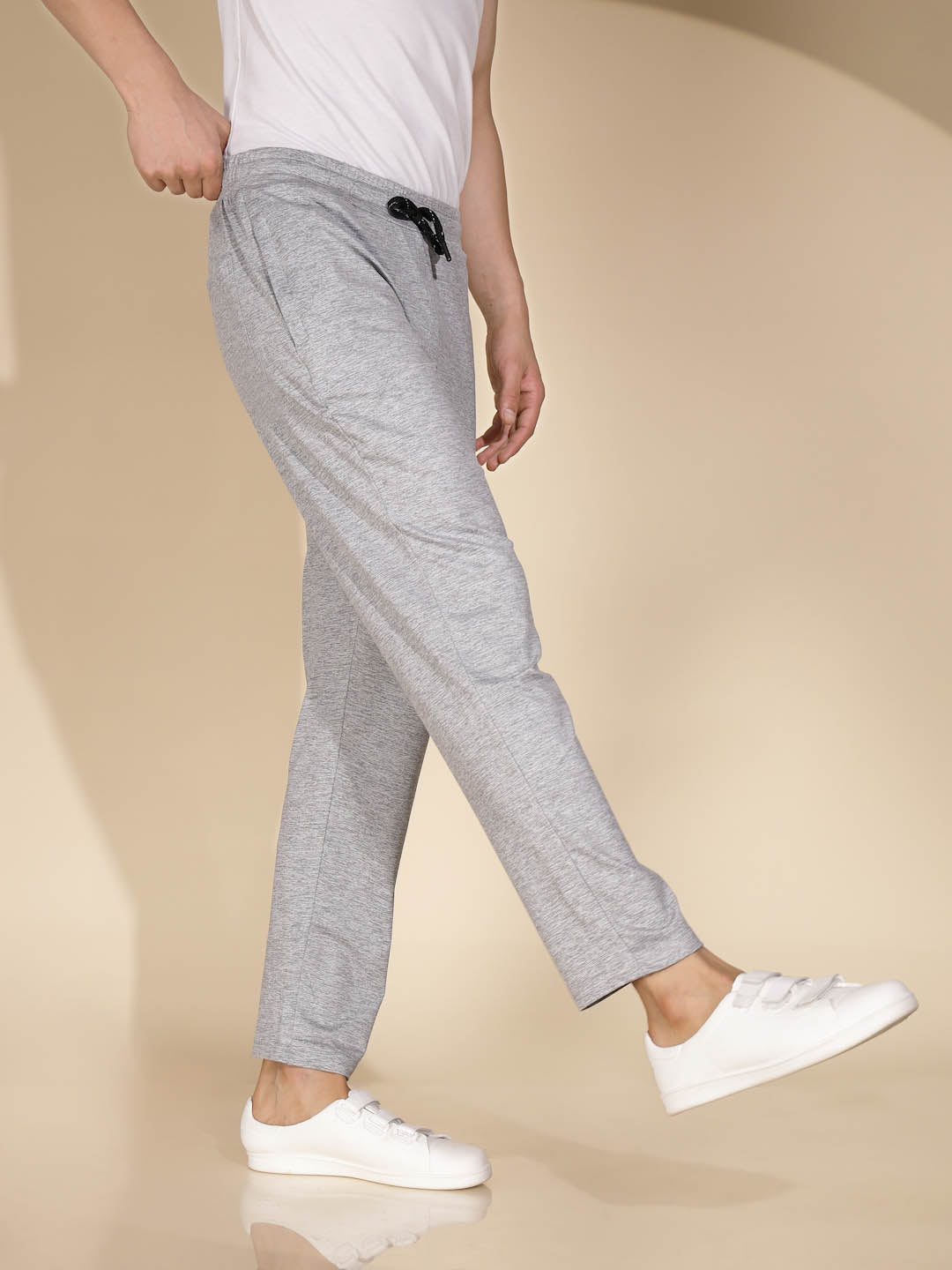 Mens Grey Solid Lower - Global Republic