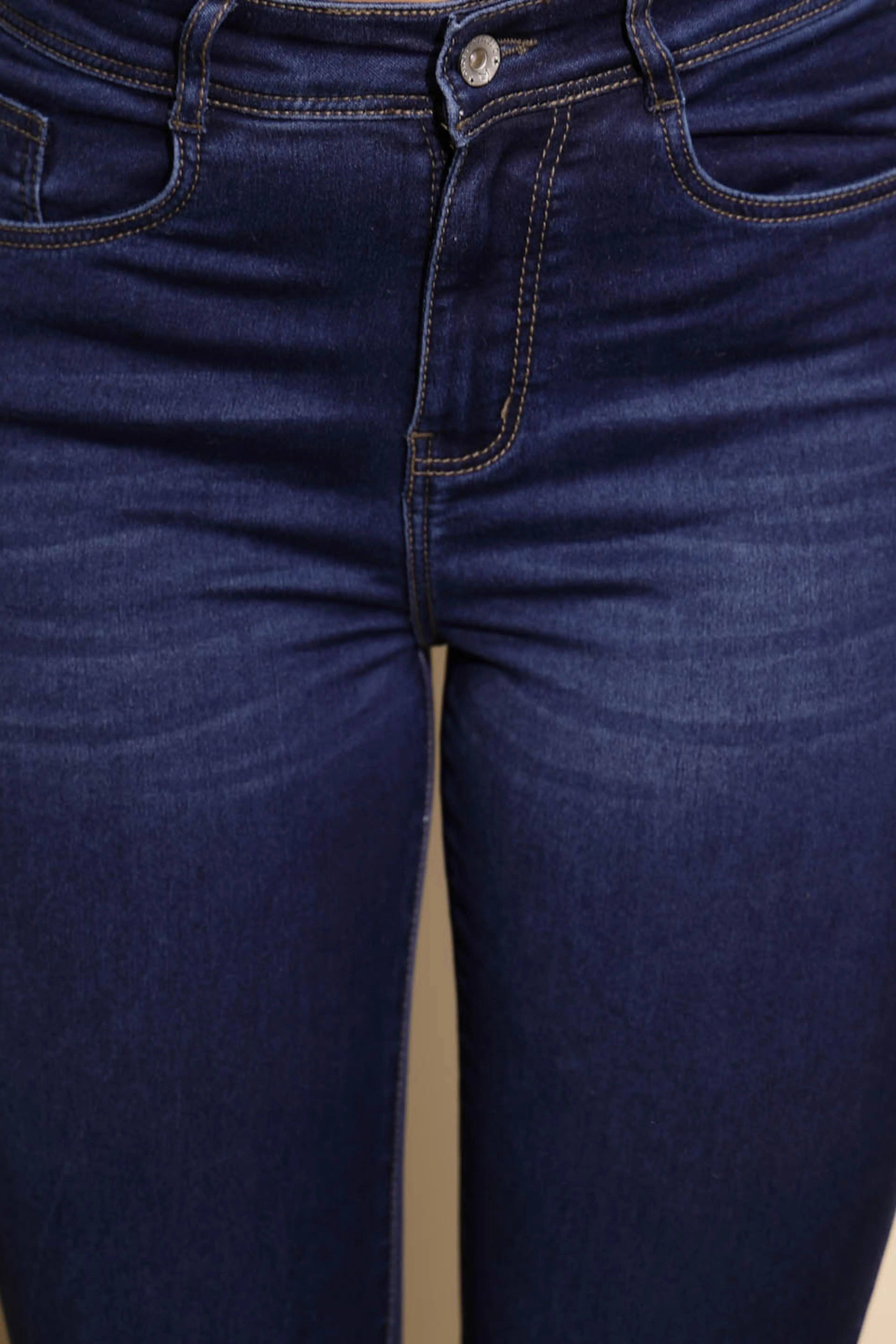 Blue High Rise Slim Fit Jeans - Global Republic