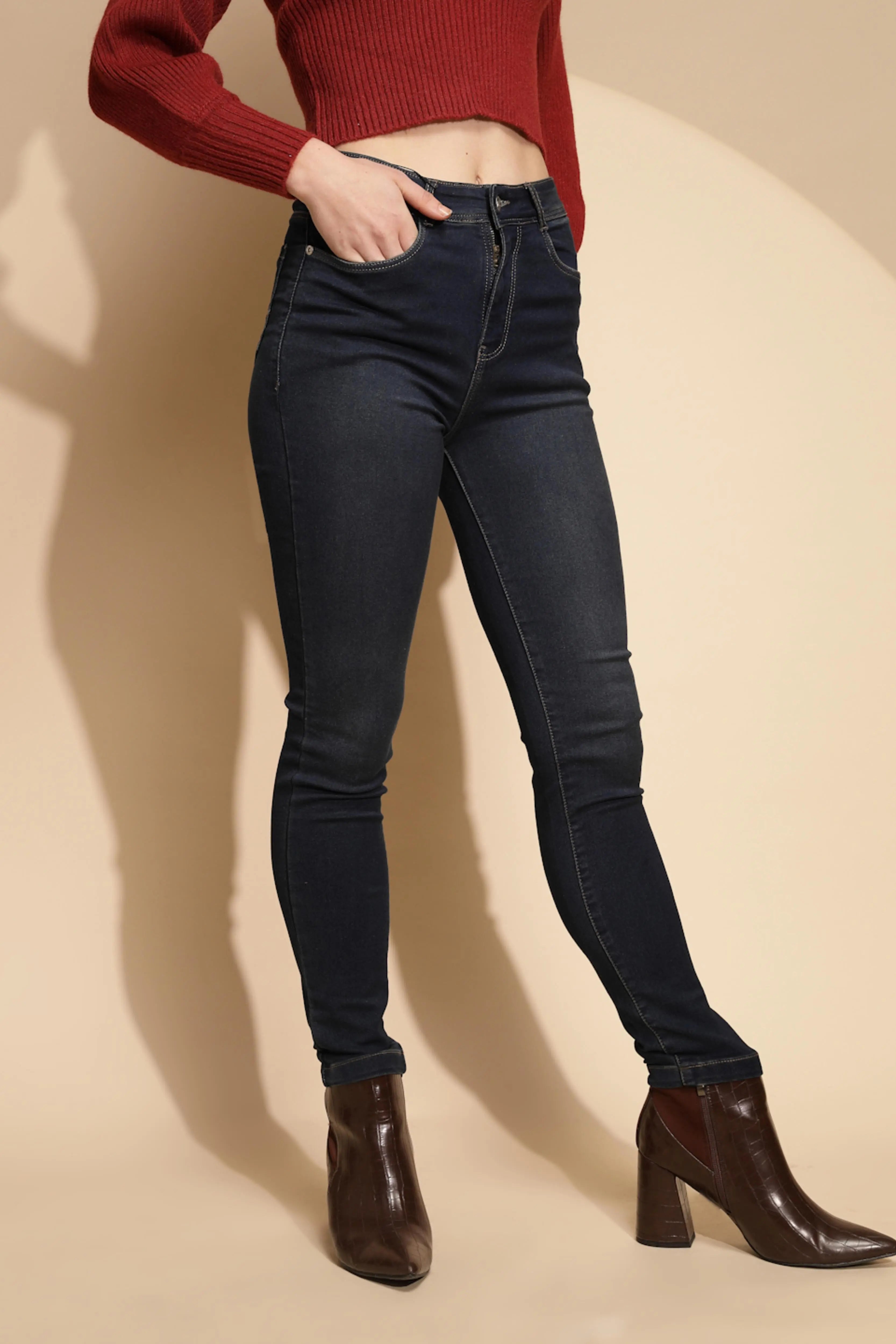 Blue Slim fit High Rise Jeans