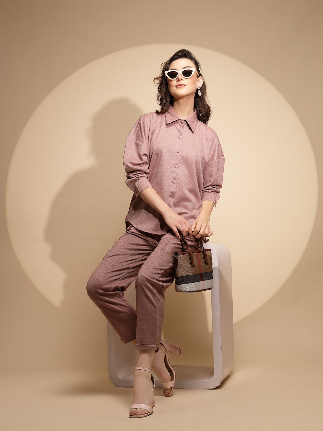 Pink Loose fit Night Set - Global Republic