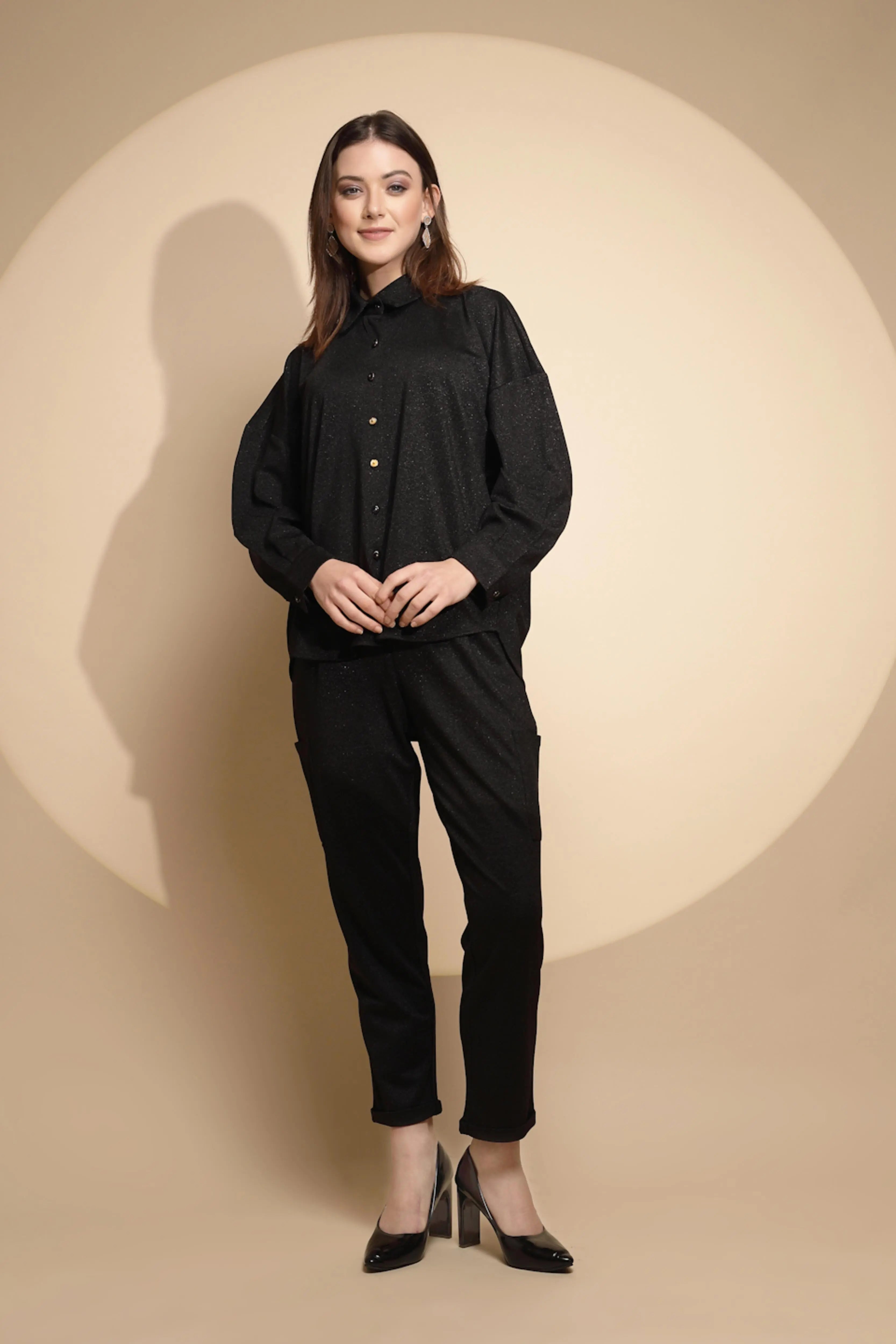 Black Solid Night Set - Global Republic