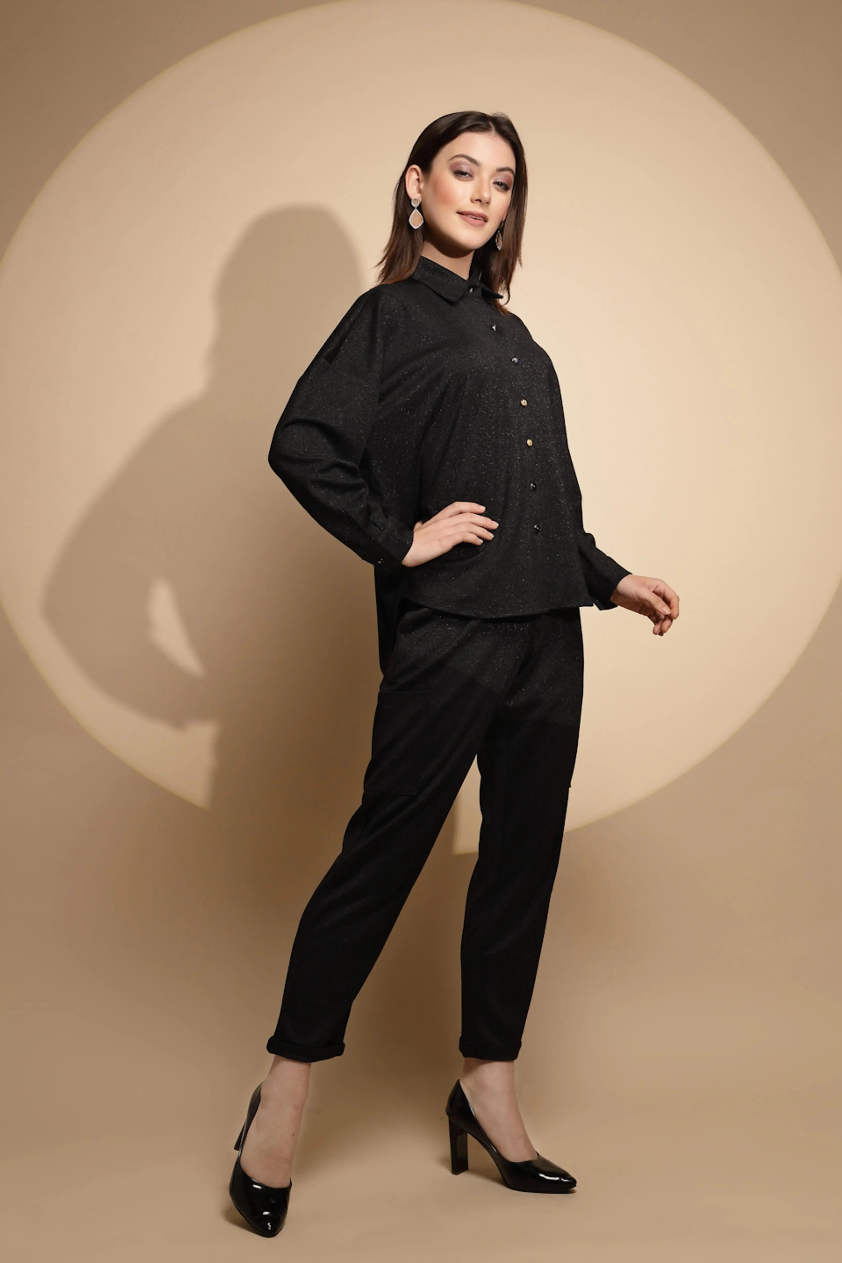 Black Solid Night Set - Global Republic