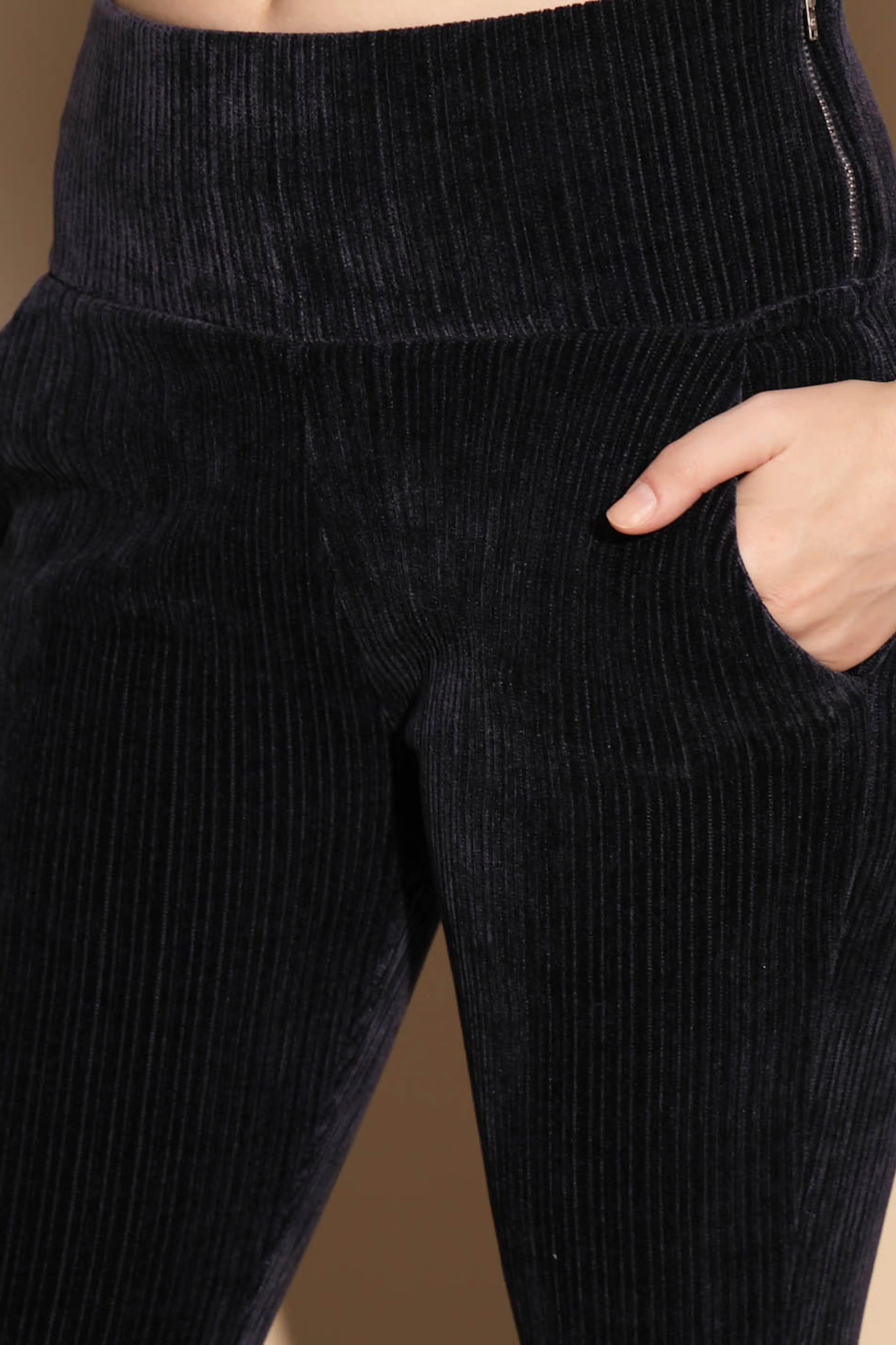 Blue High Rise Stretchable Jegging - Global Republic