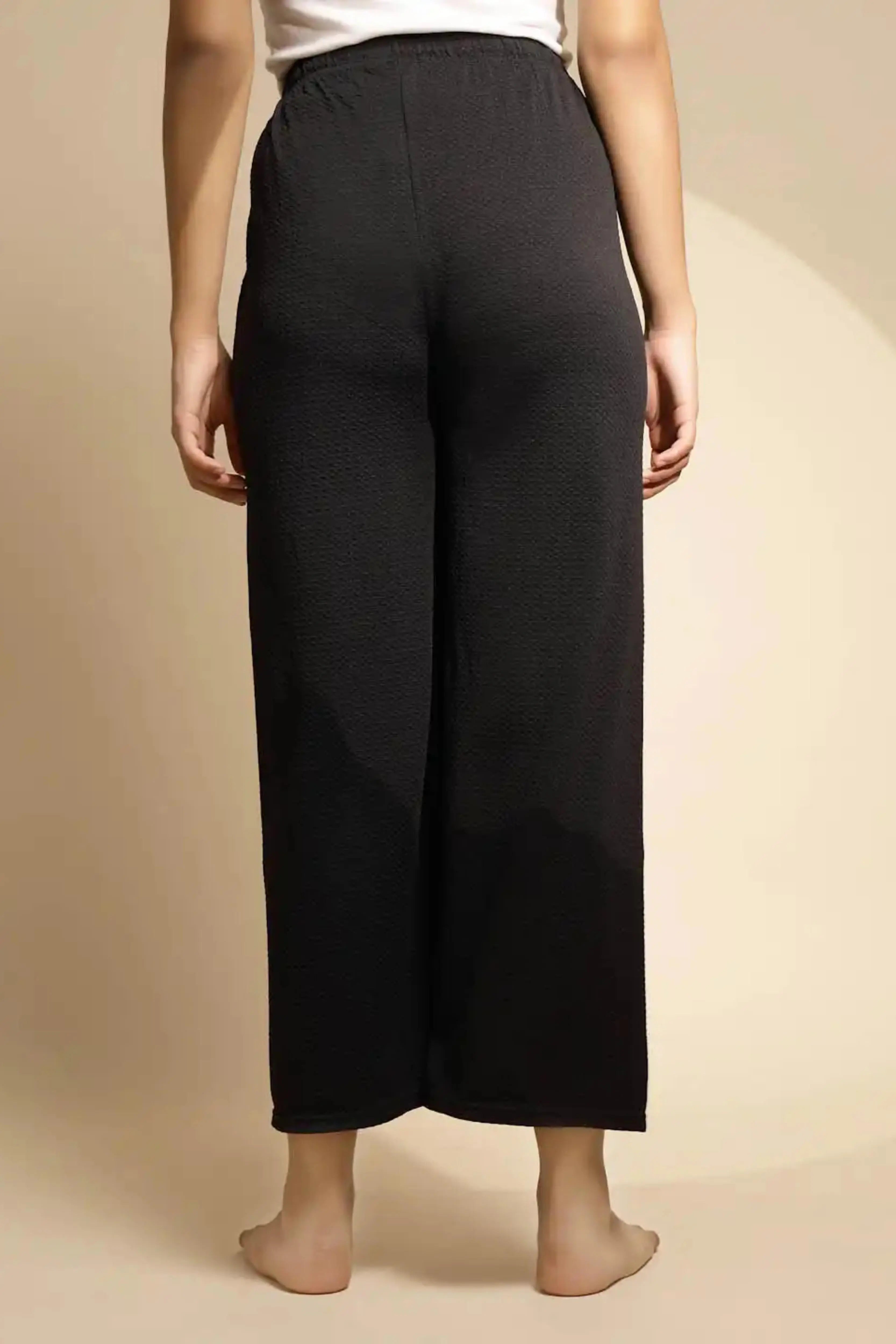 Black Solid High Rise Lower - Global Republic