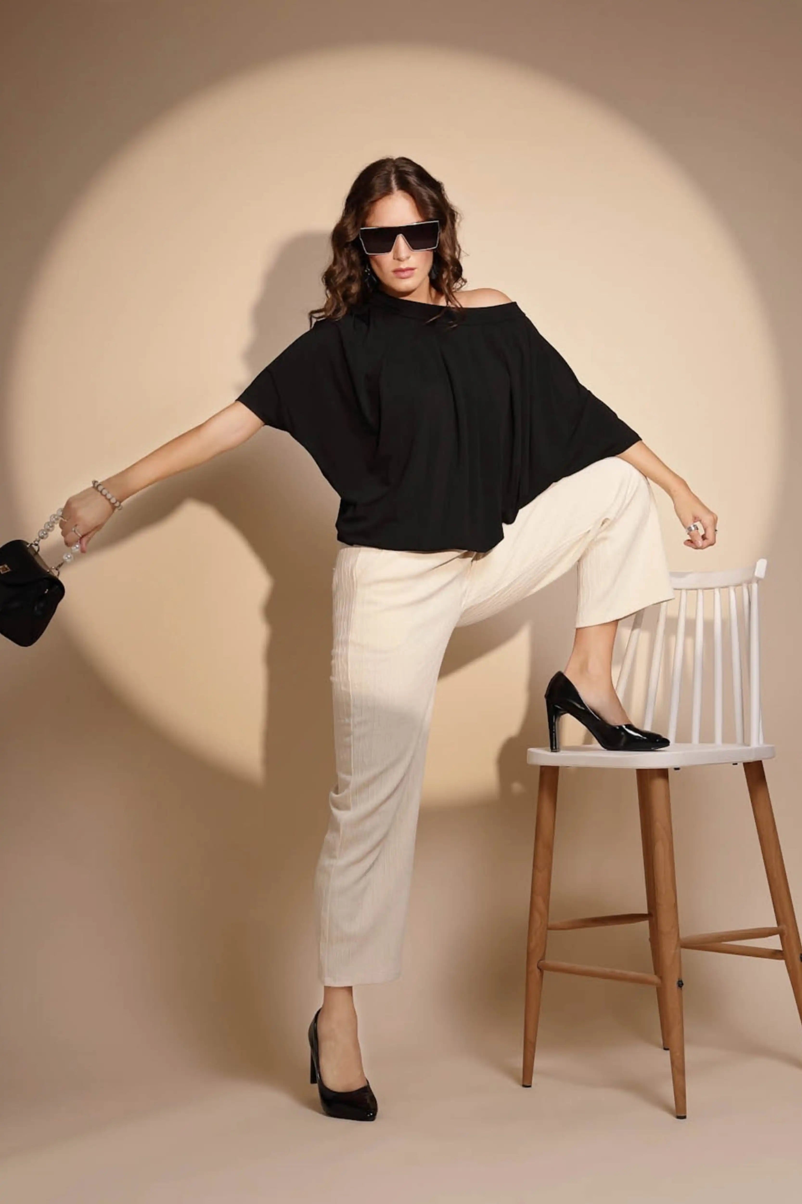Black Off Shoulder Top