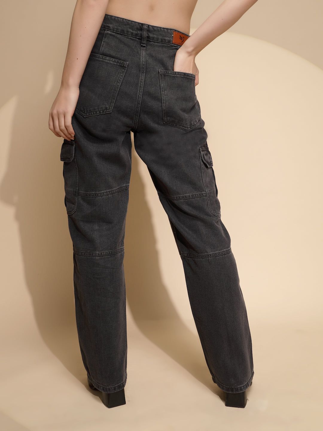 Cotton Blend Straight Fit Jeans - Global Republic