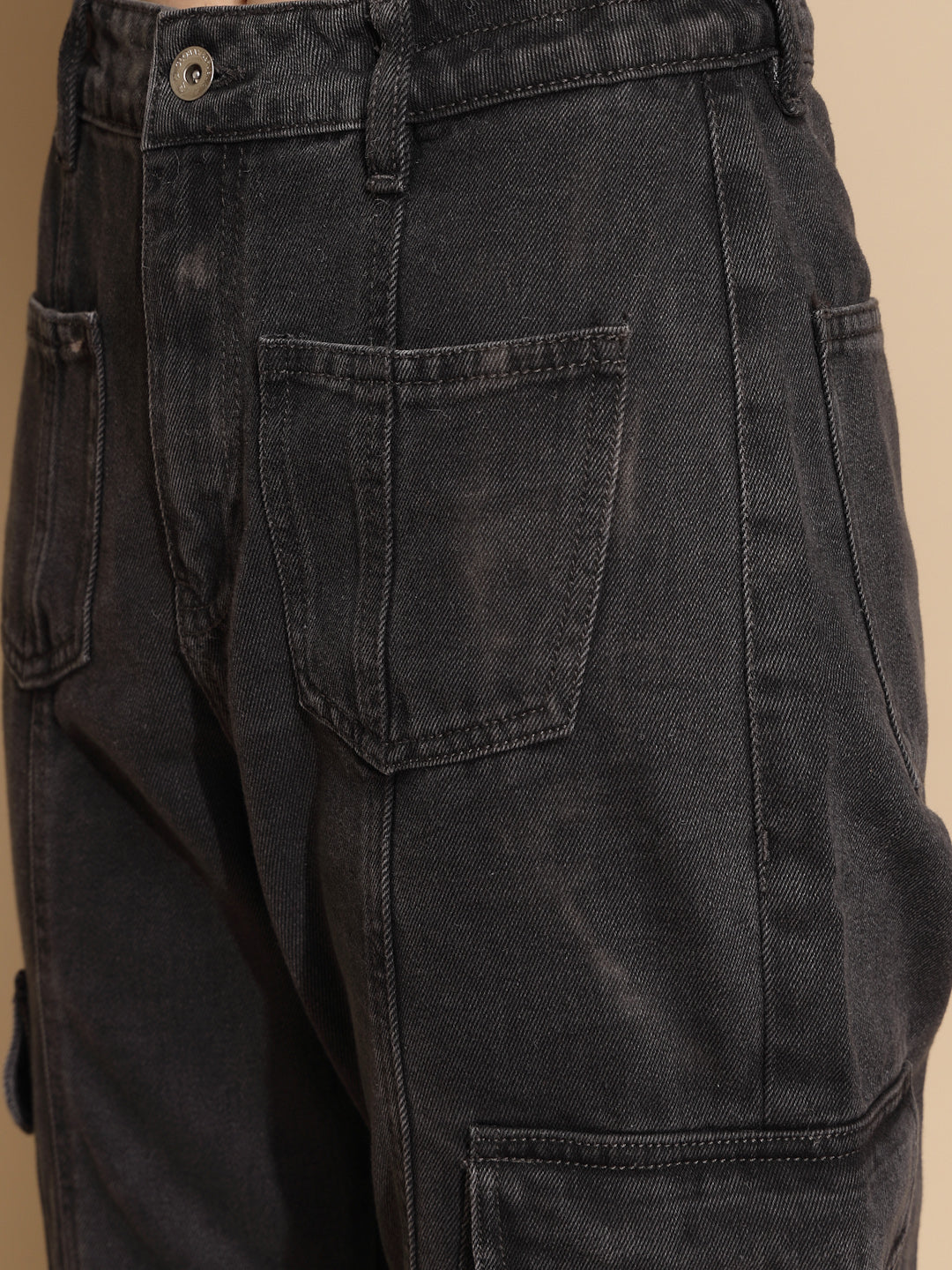 Cotton Blend Straight Fit Jeans - Global Republic