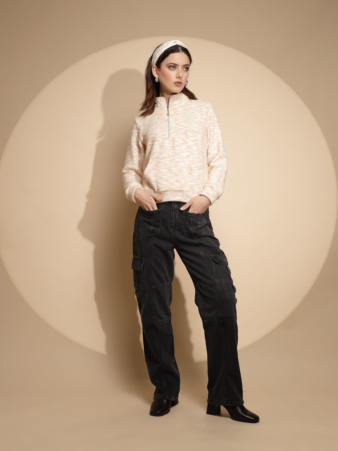 Cotton Blend Straight Fit Jeans - Global Republic