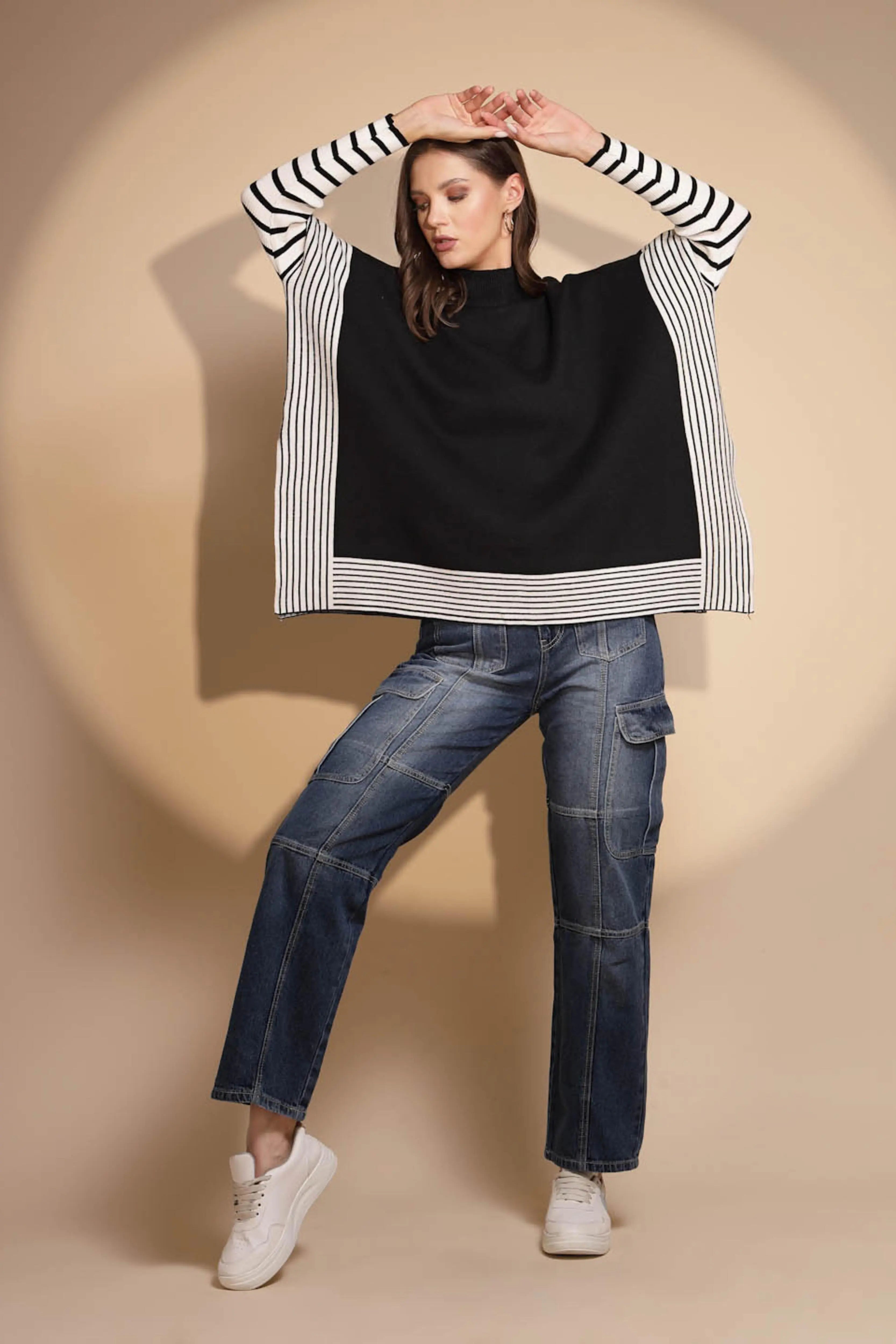 Black Full Sleeve Turtle Neck Pullover - Global Republic