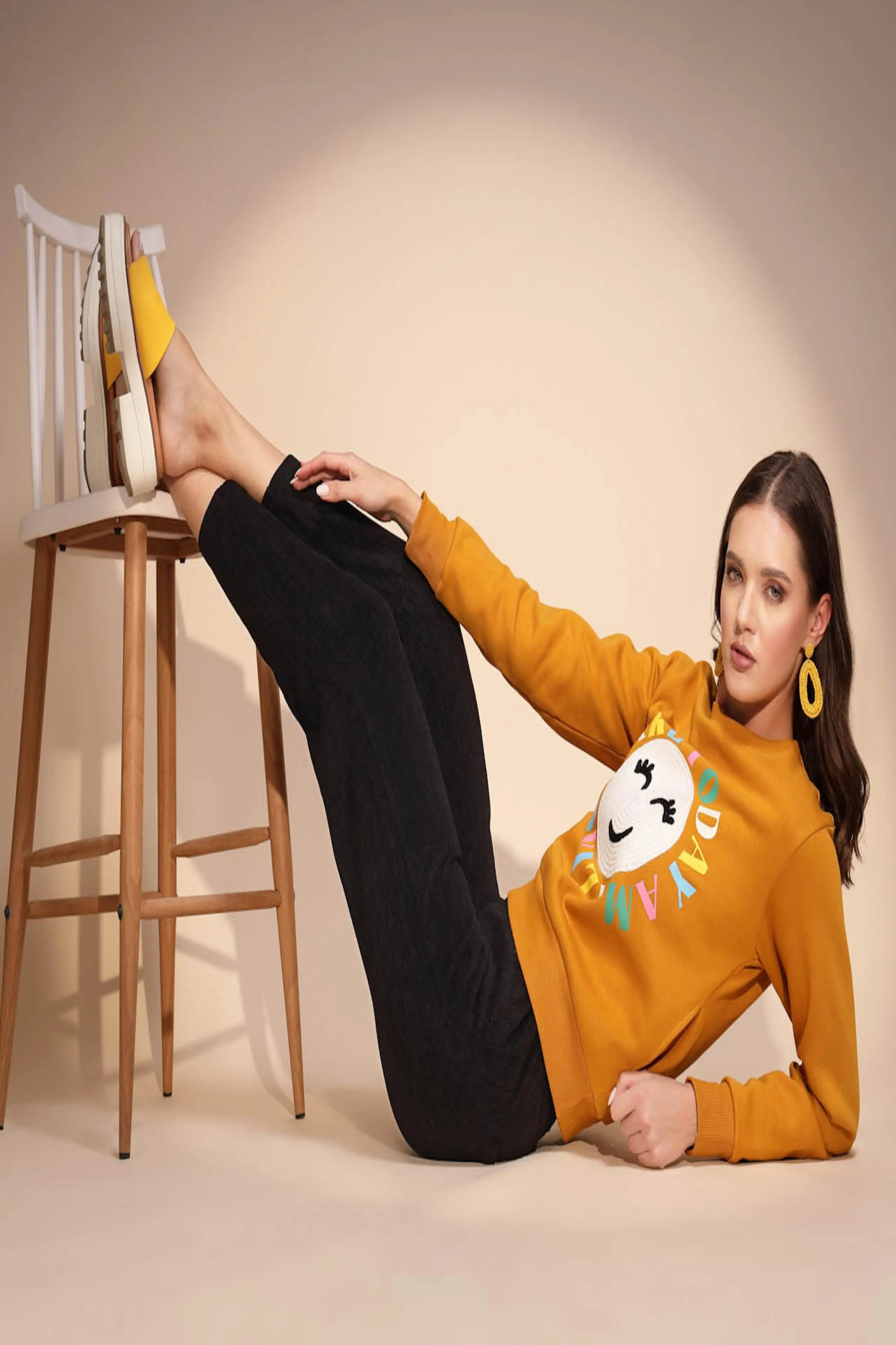 Black Cotton Blend Relaxed fit Lower - Global Republic