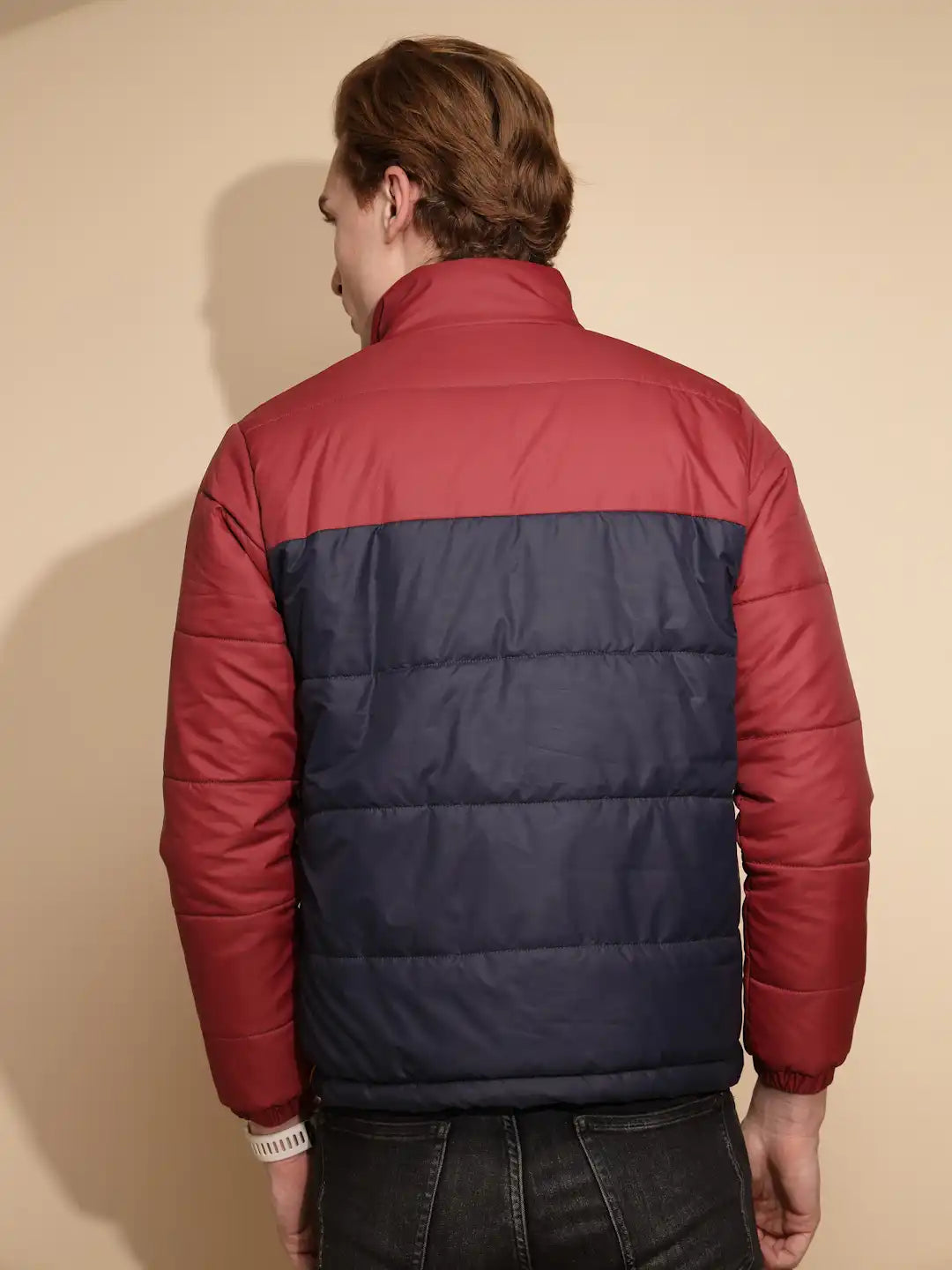 Red & Yellow Color Block cotton Jacket - Global Republic