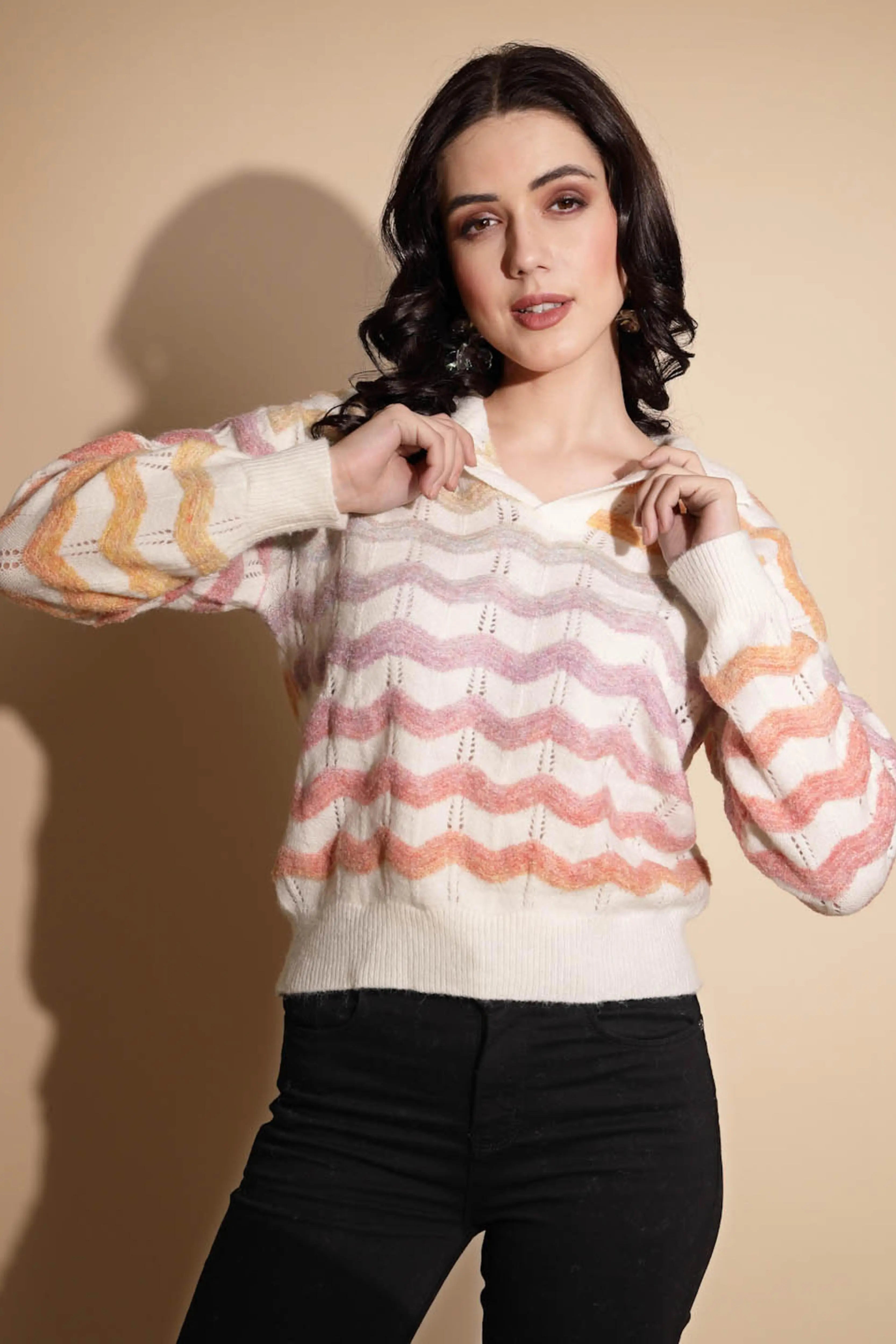 Multicolor Striped Wool Blend Pullover - Global Republic