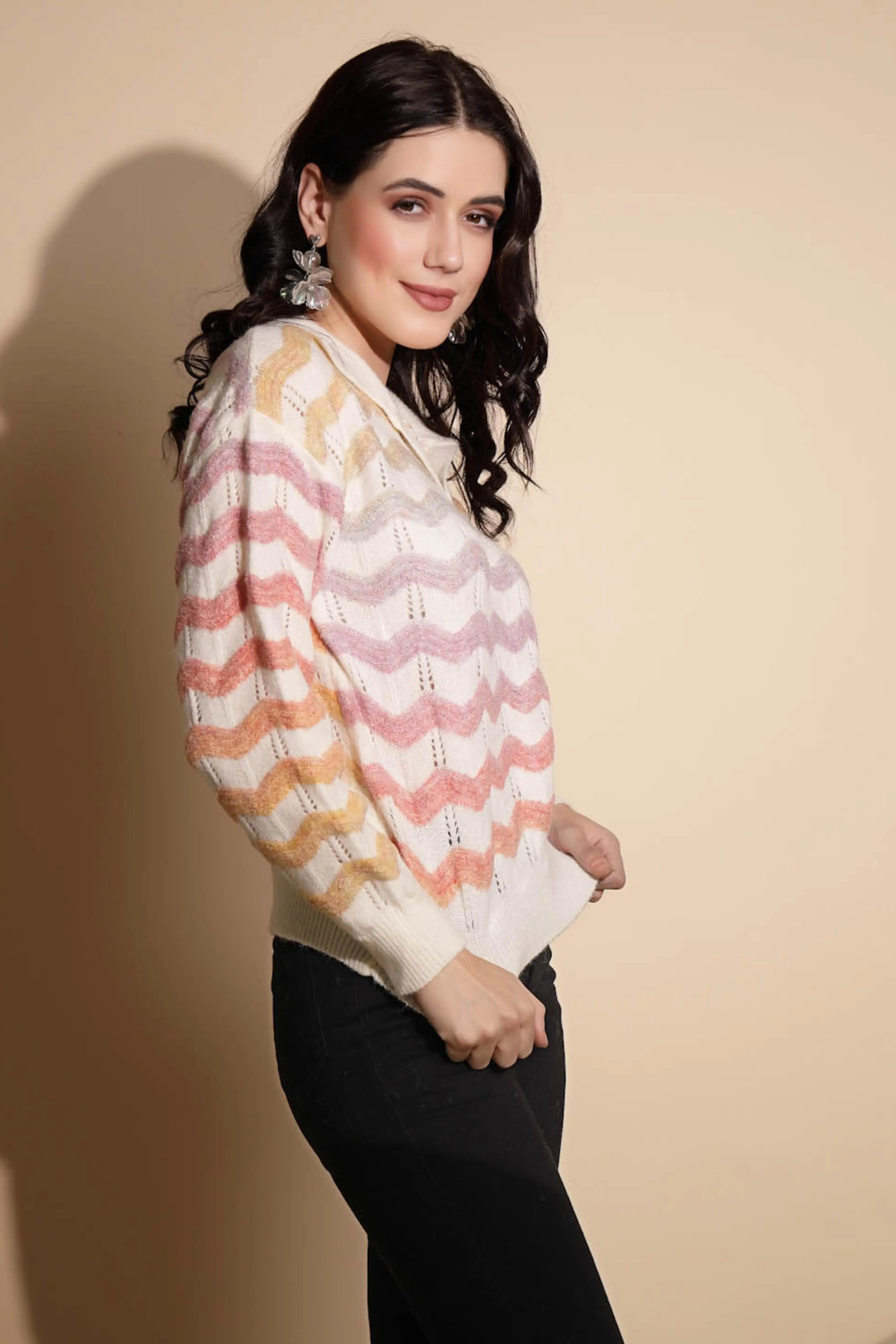 Multicolor Striped Wool Blend Pullover - Global Republic