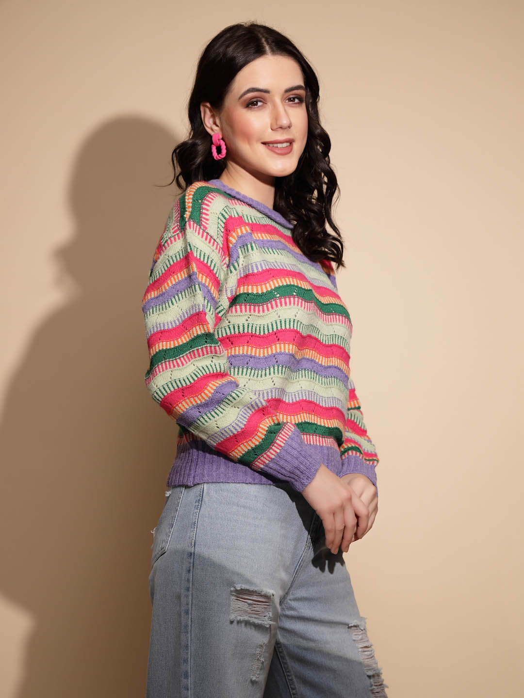 Multicolor Knitted Pullover - Global Republic