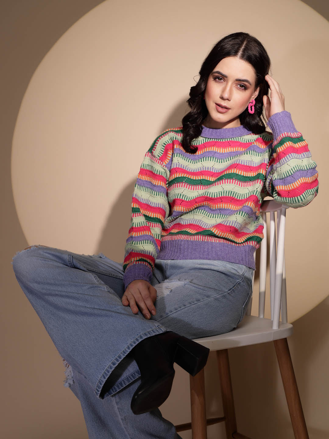 Multicolor Knitted Pullover - Global Republic