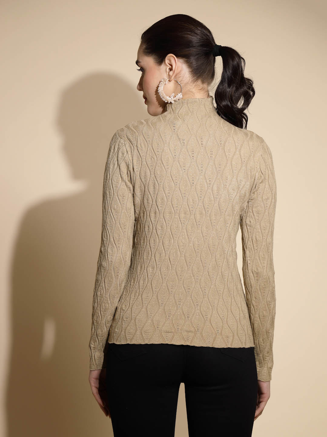 Solid Turtle Neck Knitted Skivvy - Global Republic