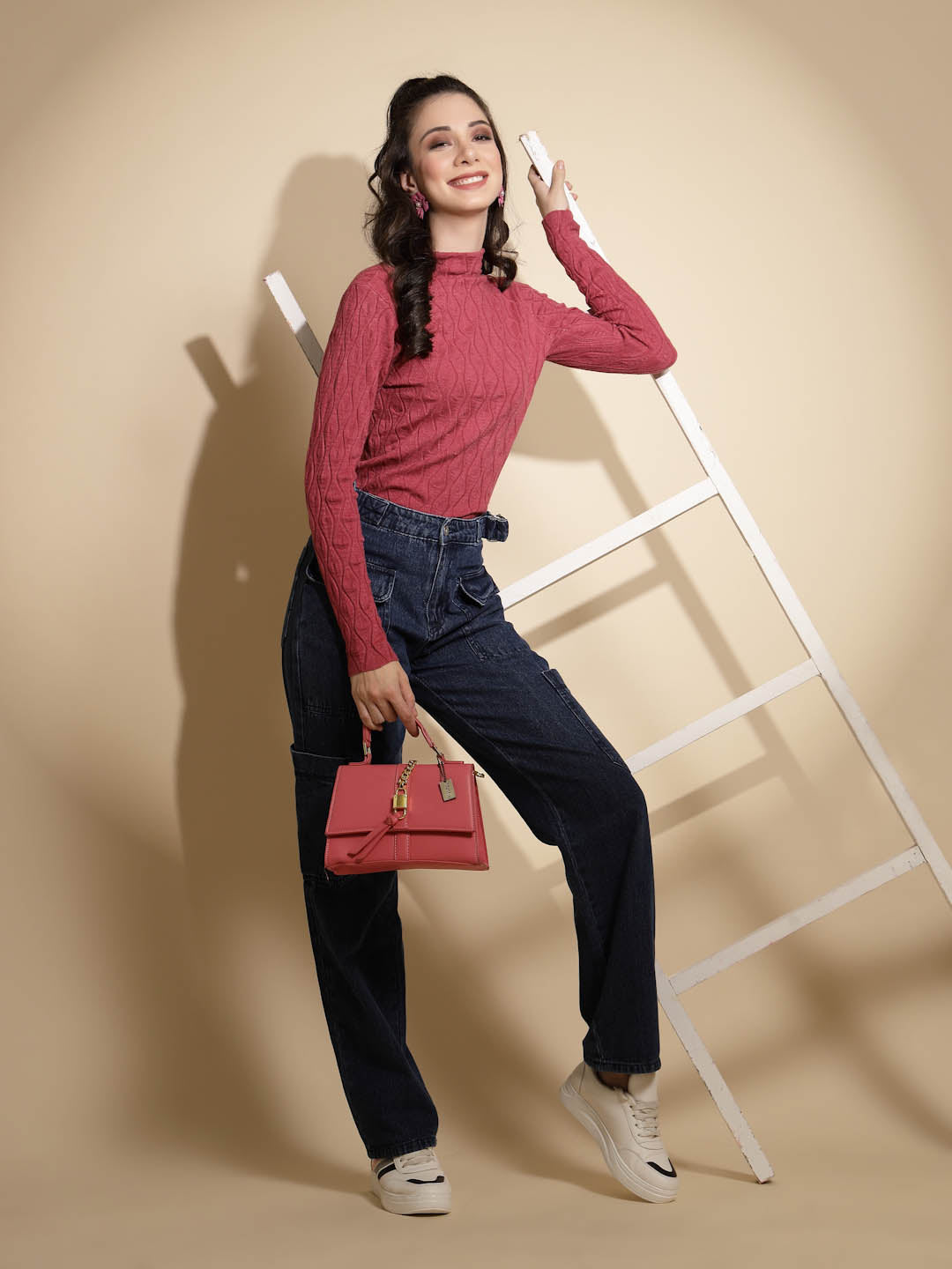 Solid Turtle Neck Knitted Skivvy - Global Republic