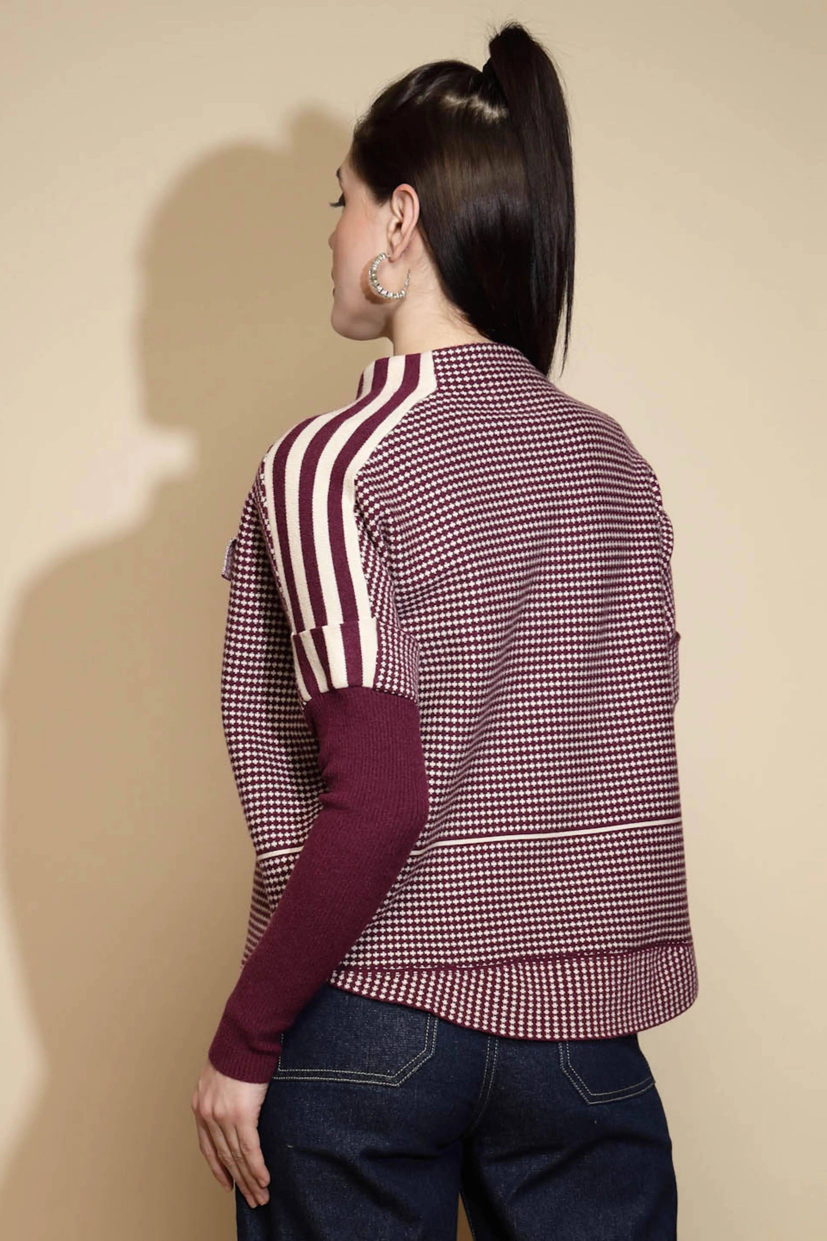 Purple Check Pullover - Global Republic