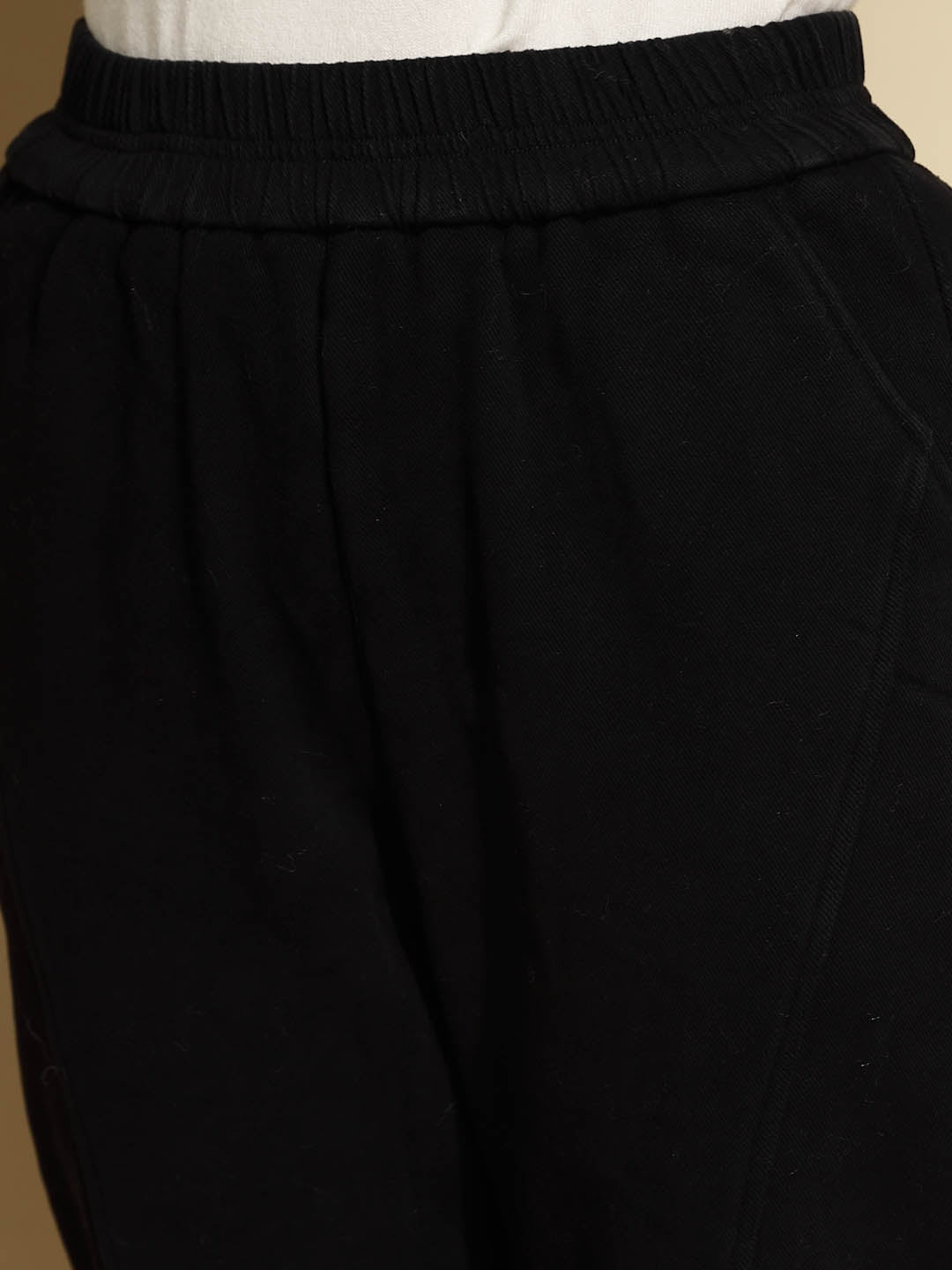 Black Cotton Ankle Length Trouser - Global Republic