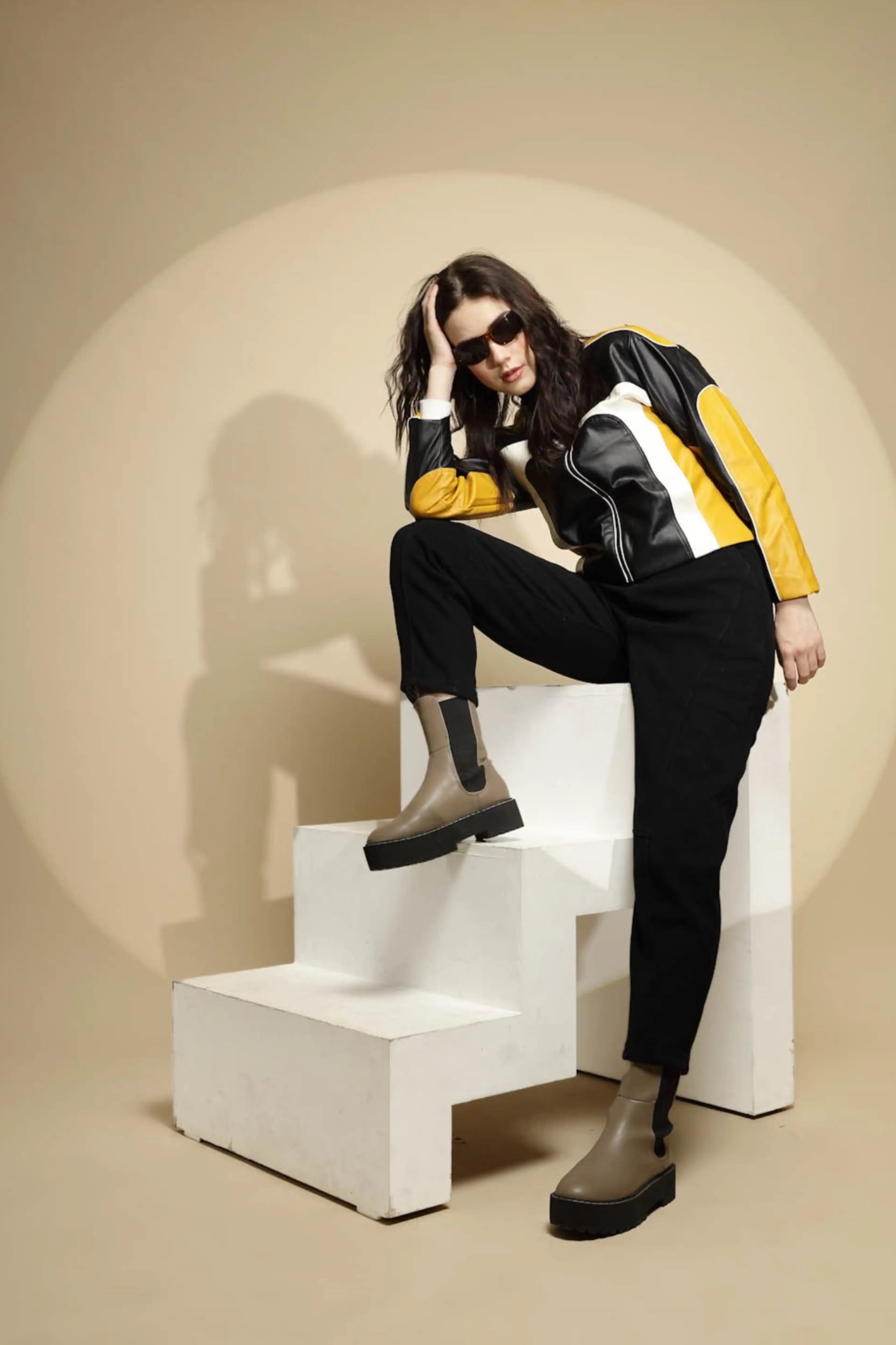 Black Cotton Ankle Length Trouser