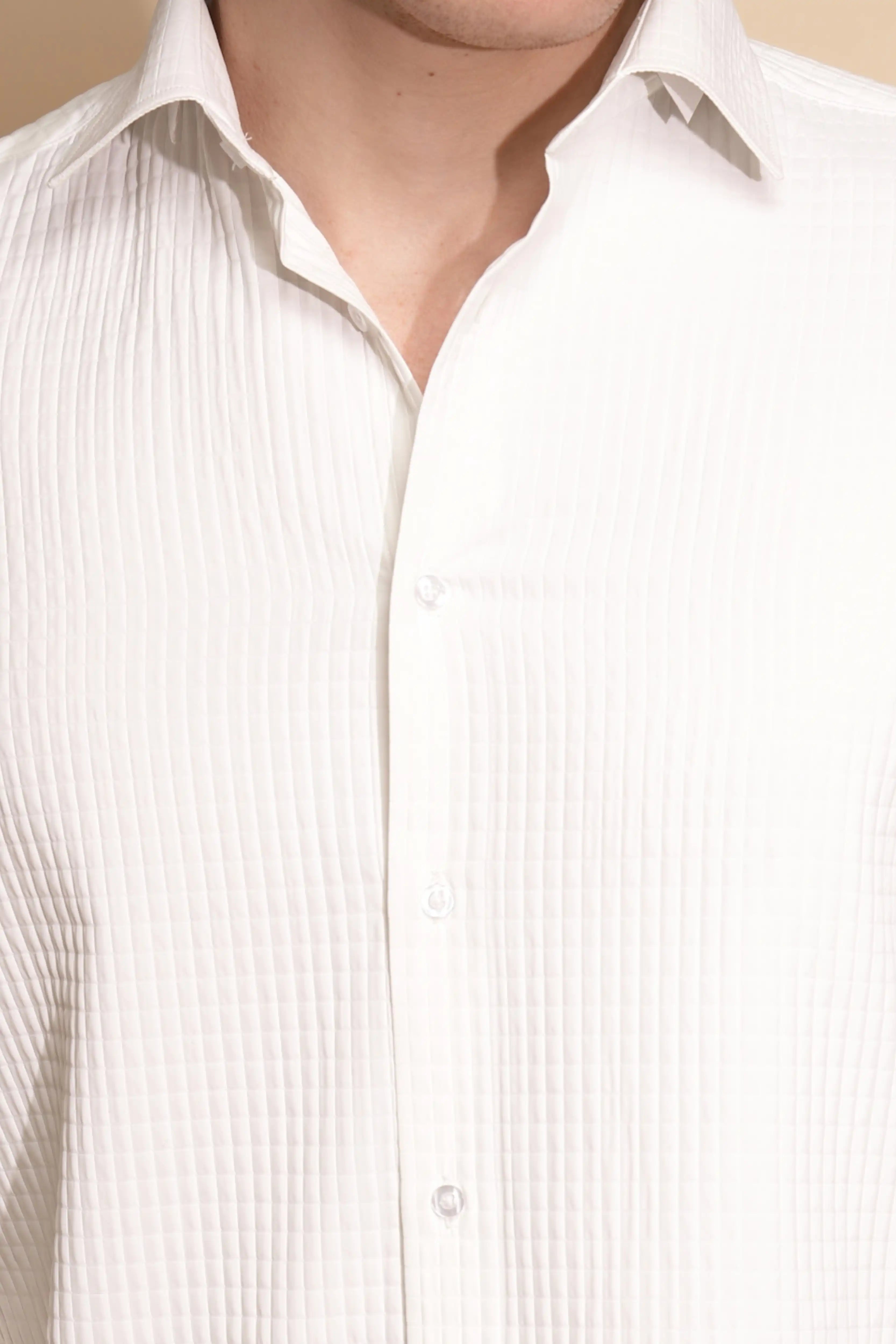 White Solid cotton Shirt