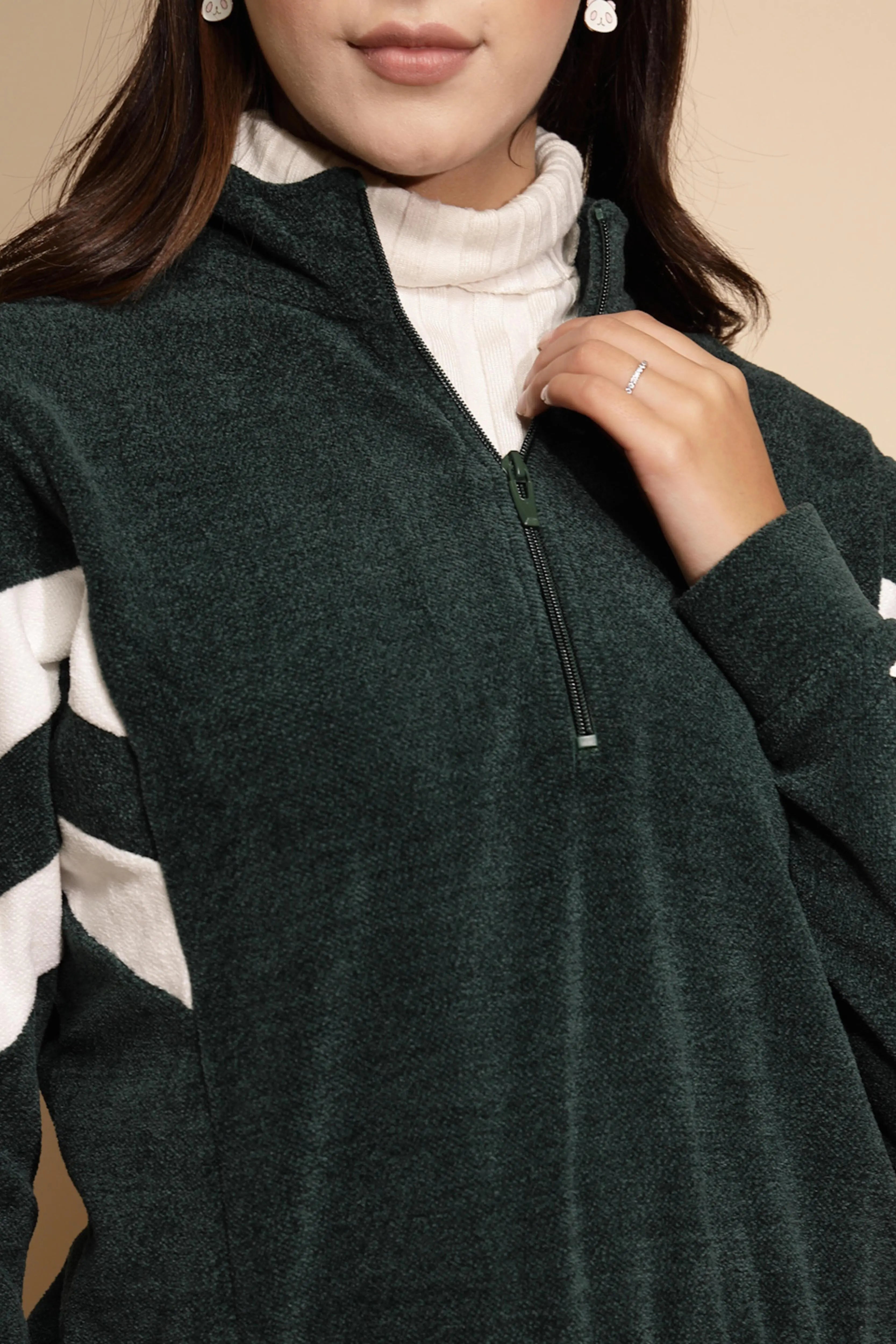 Green cotton Loose Sweatshirt - Global Republic