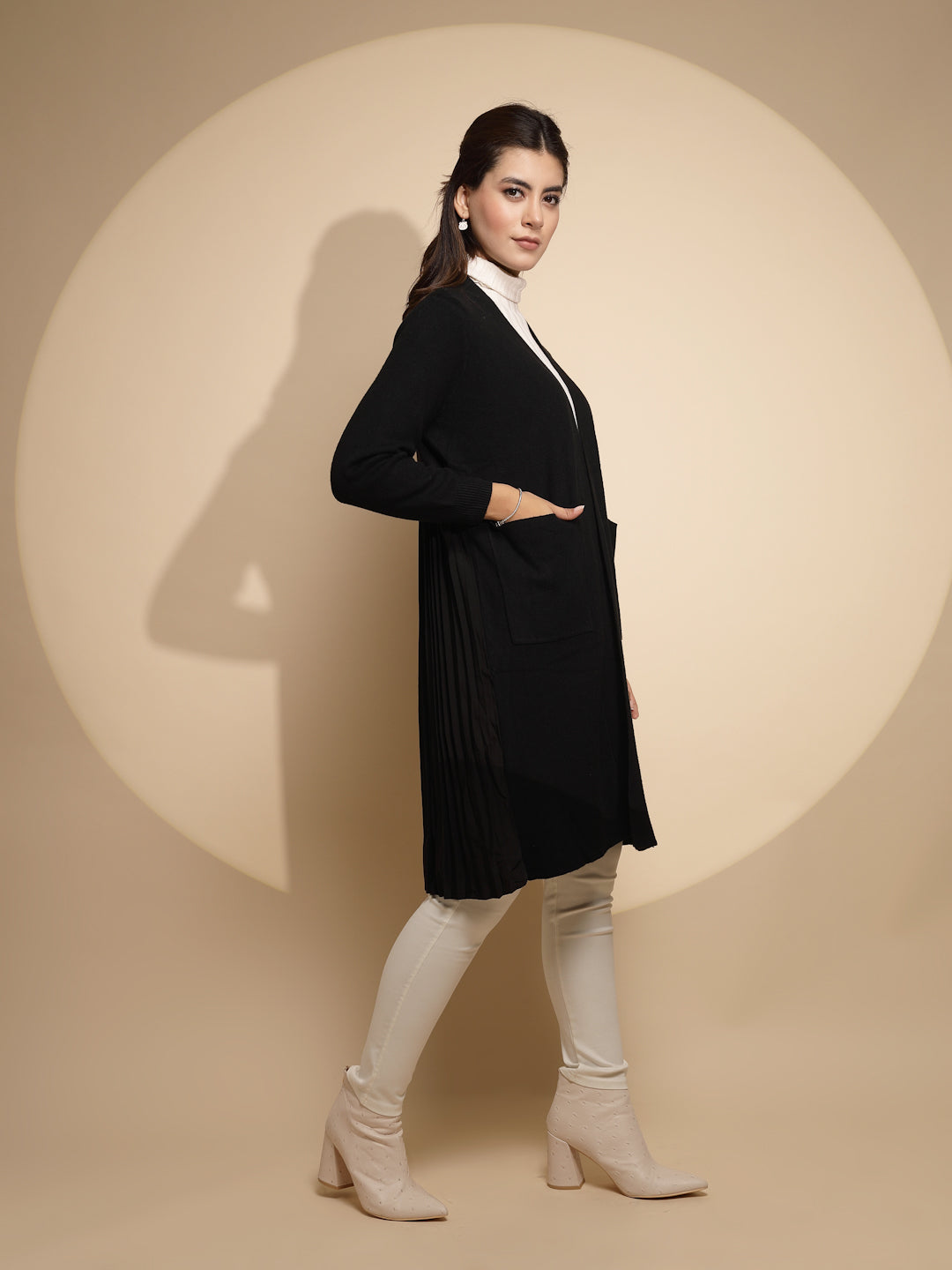 Black Long Winter Shrug - Global Republic