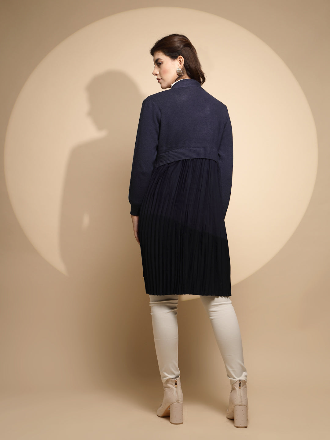 Blue Solid Winter Shrug - Global Republic