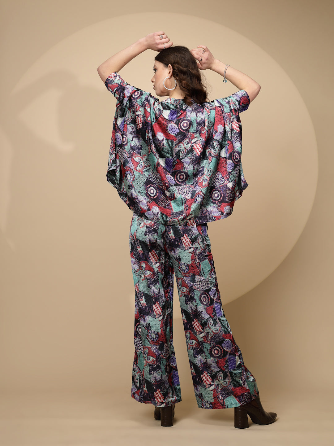 Multi Green Regular Fit Co-ord Set For Women - Global Republic