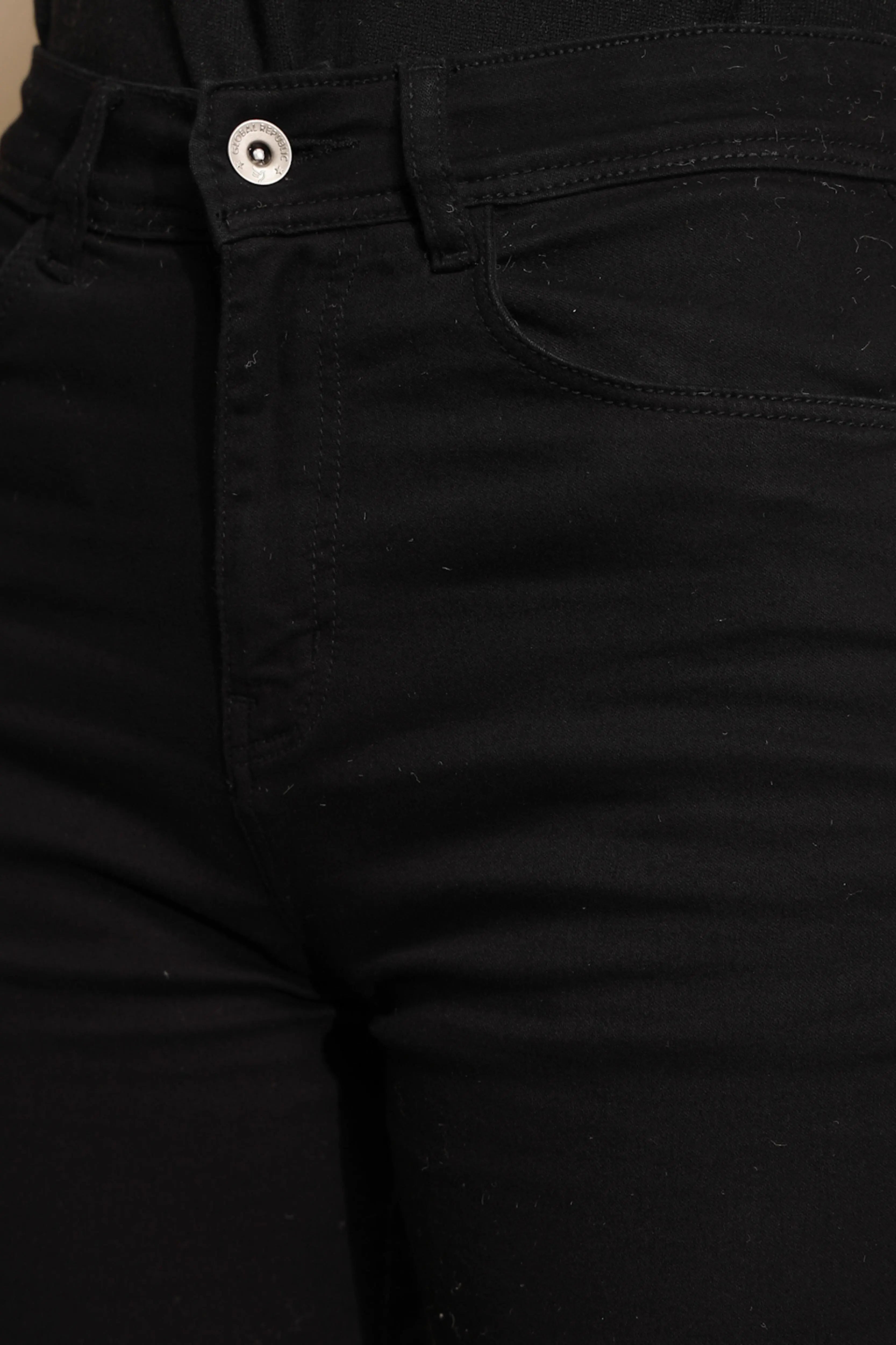 Black High Rise Straight fit Jeans
