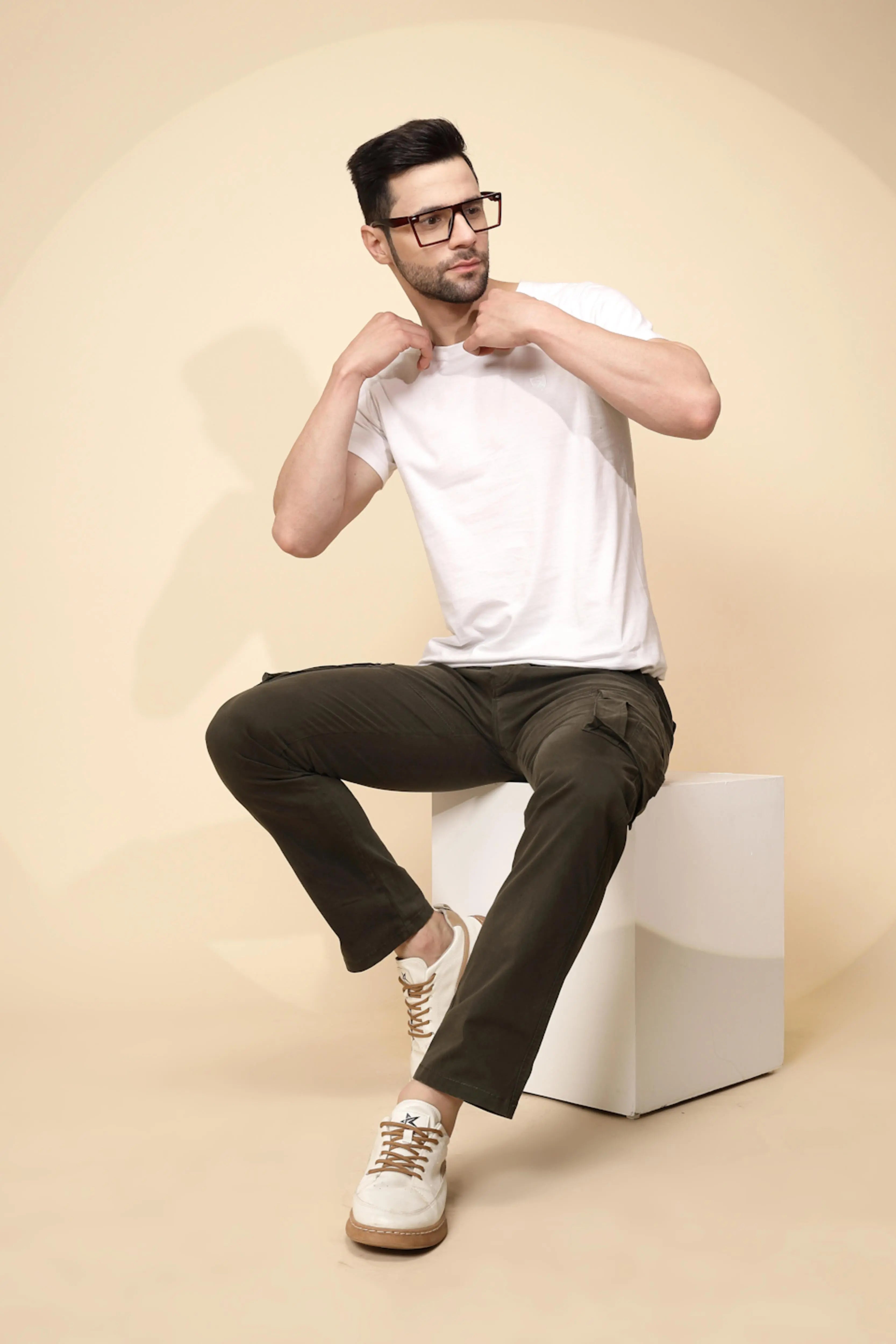 Olive Cotton Blend Cargo - Global Republic