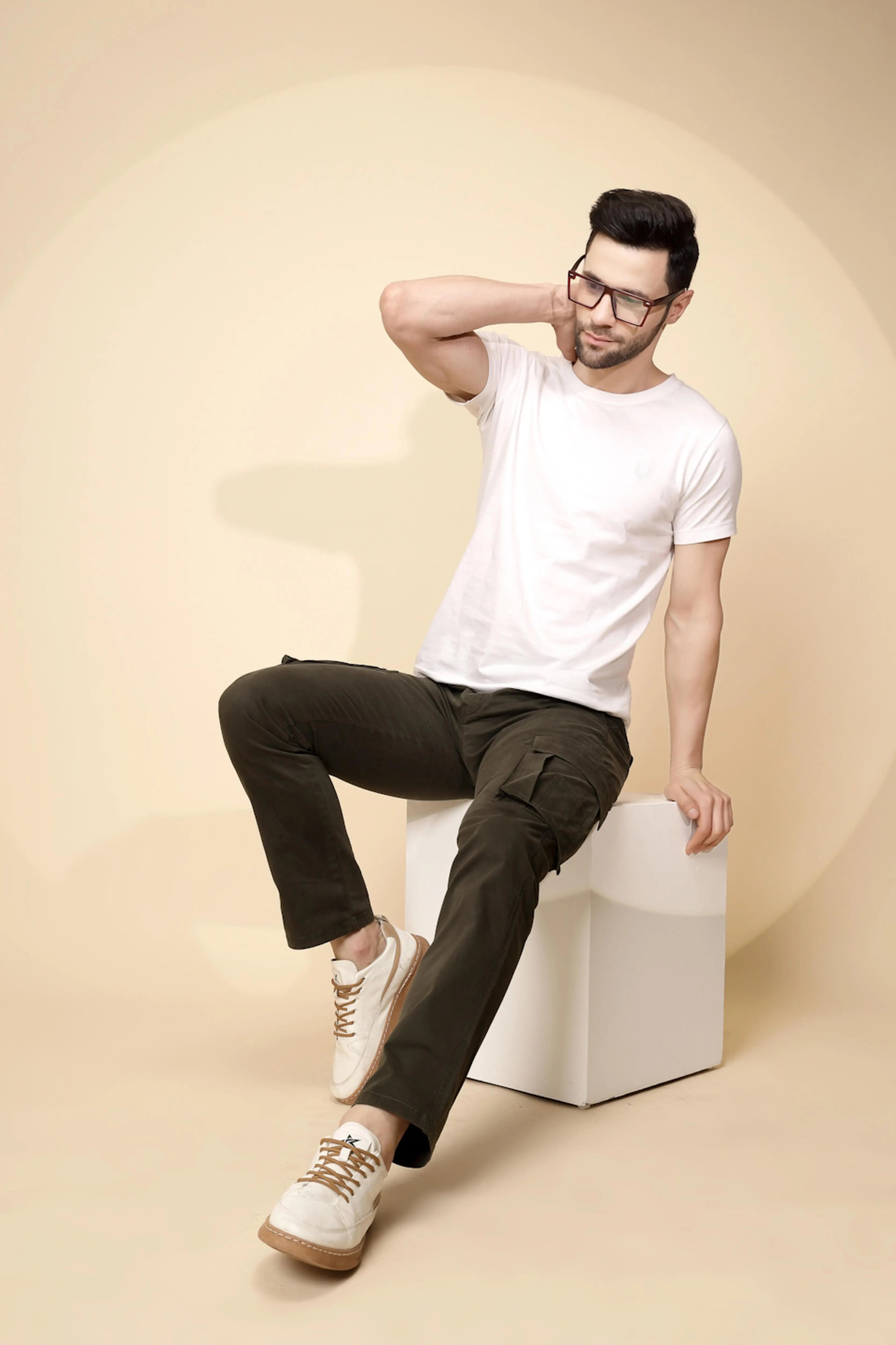 Olive Cotton Blend Cargo - Global Republic