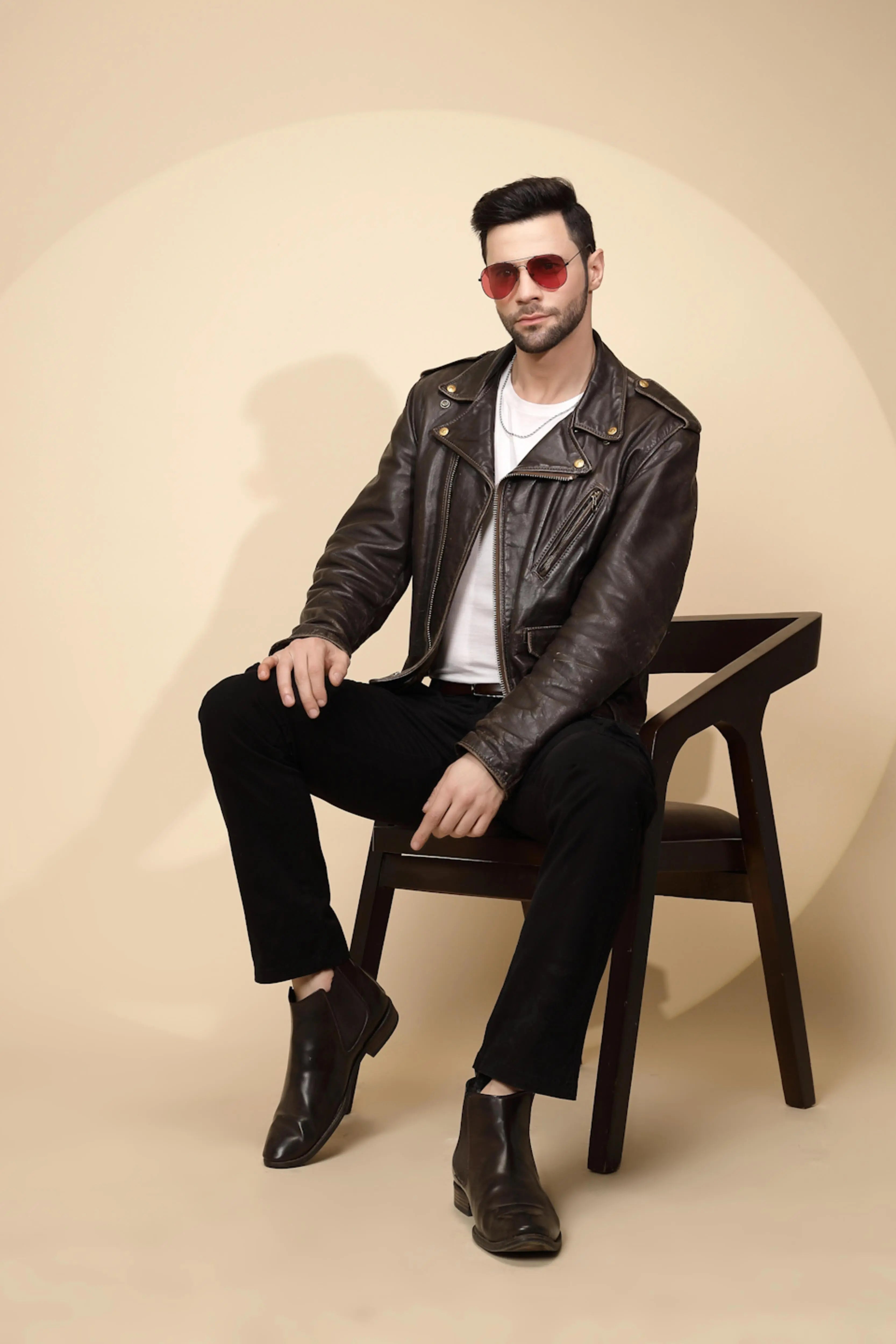 Black Cotton Blend Cargo - Global Republic