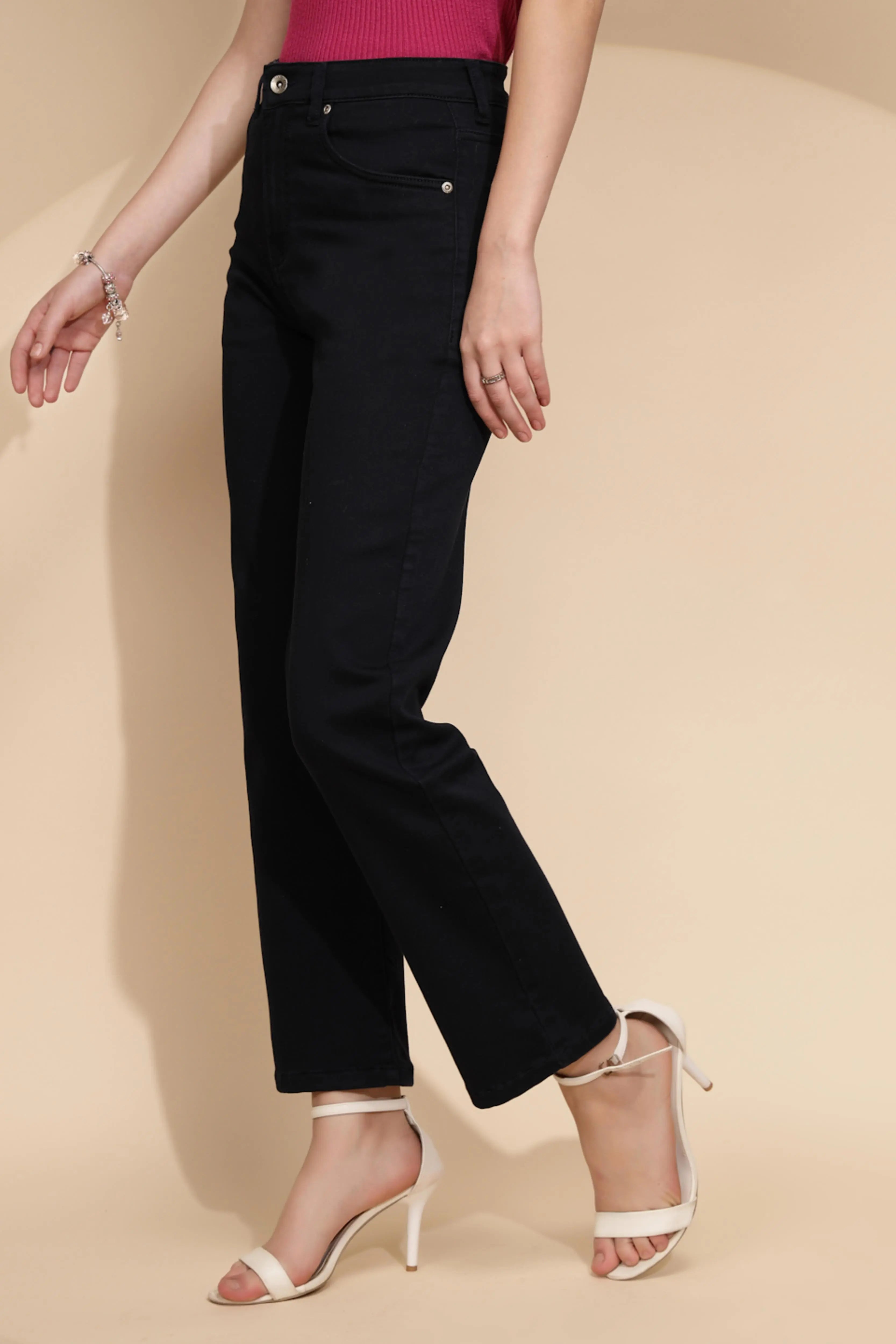 Navy Blue Cotton Blend Trouser - Global Republic